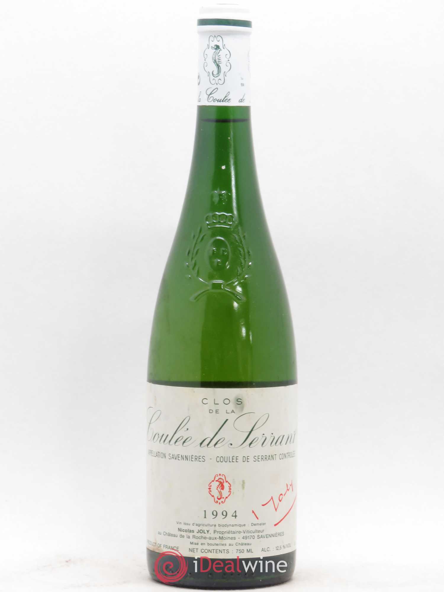 Savennières Clos de la Coulée de Serrant Vignobles de la Coulée de Serrant - Nicolas Joly 1994 - Lot de 1 bouteille - 0