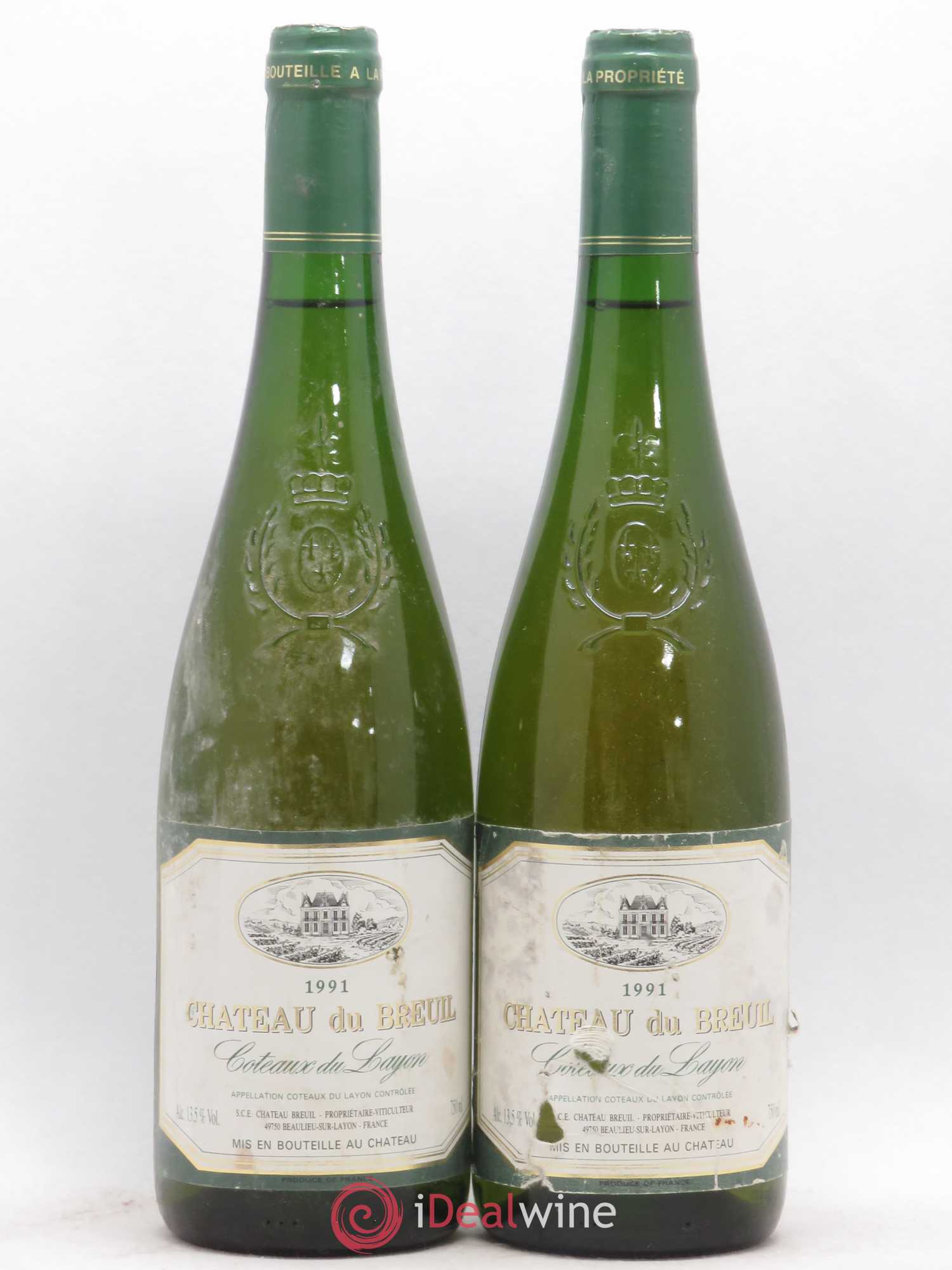 Coteaux du Layon Chateau du Breuil 1991 - Lotto di 2 bottiglie - 0