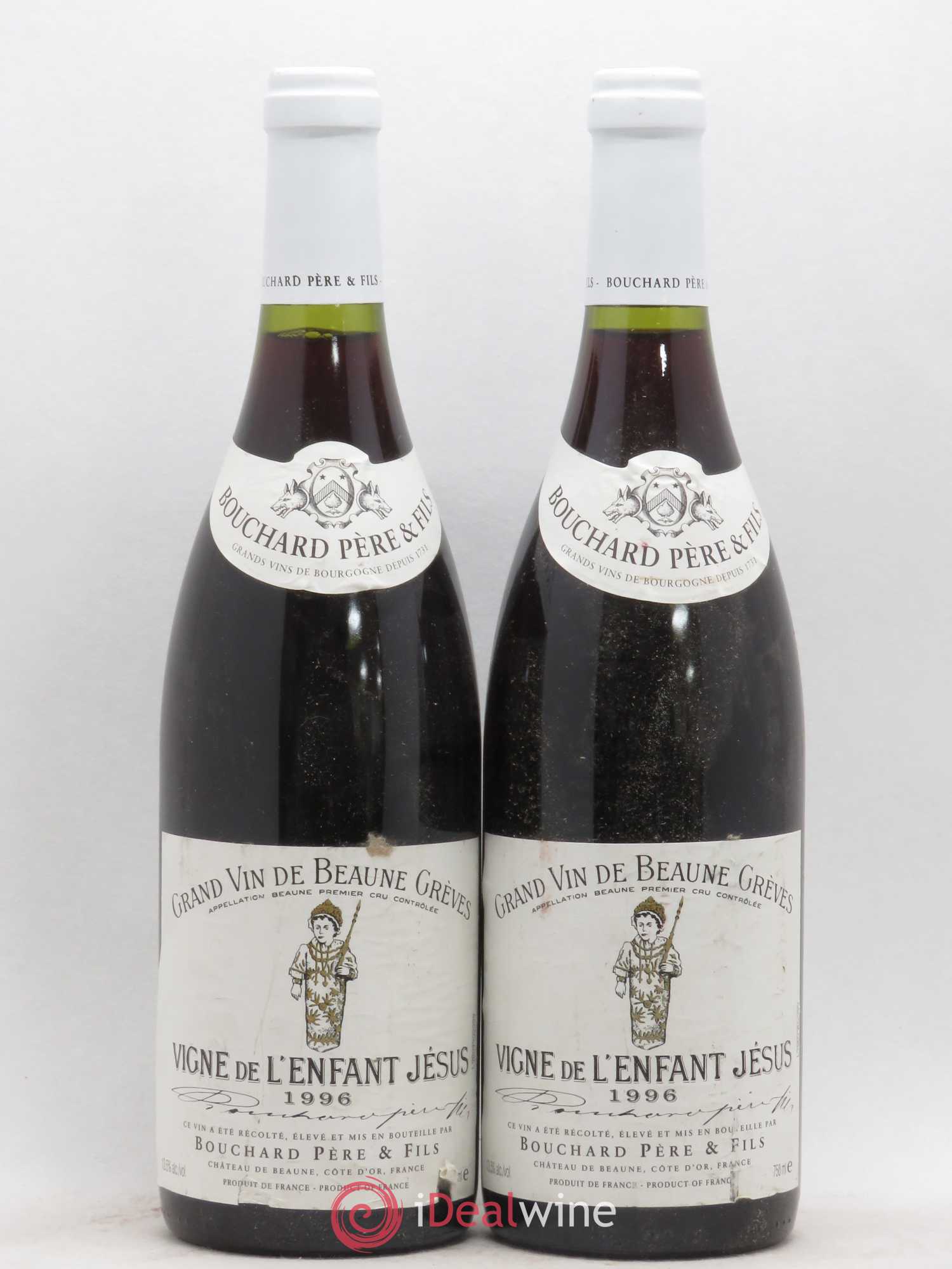 Beaune 1er Cru Grèves - Vigne de l'Enfant Jésus Bouchard Père & Fils 1996 - Lot de 2 bouteilles - 0