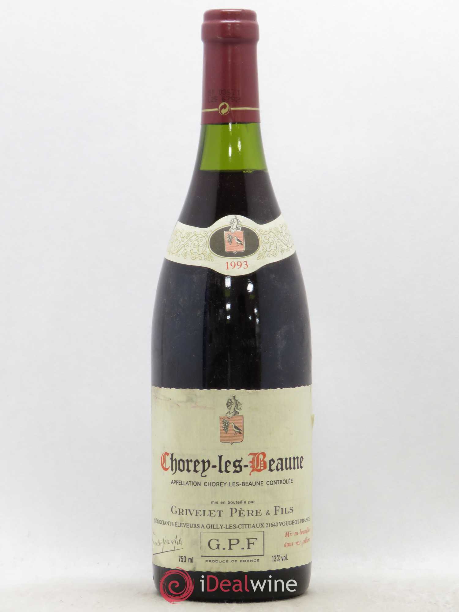 Chorey-lès-Beaune Grivelet Père et Fils 1993 - Lot de 1 bouteille - 0