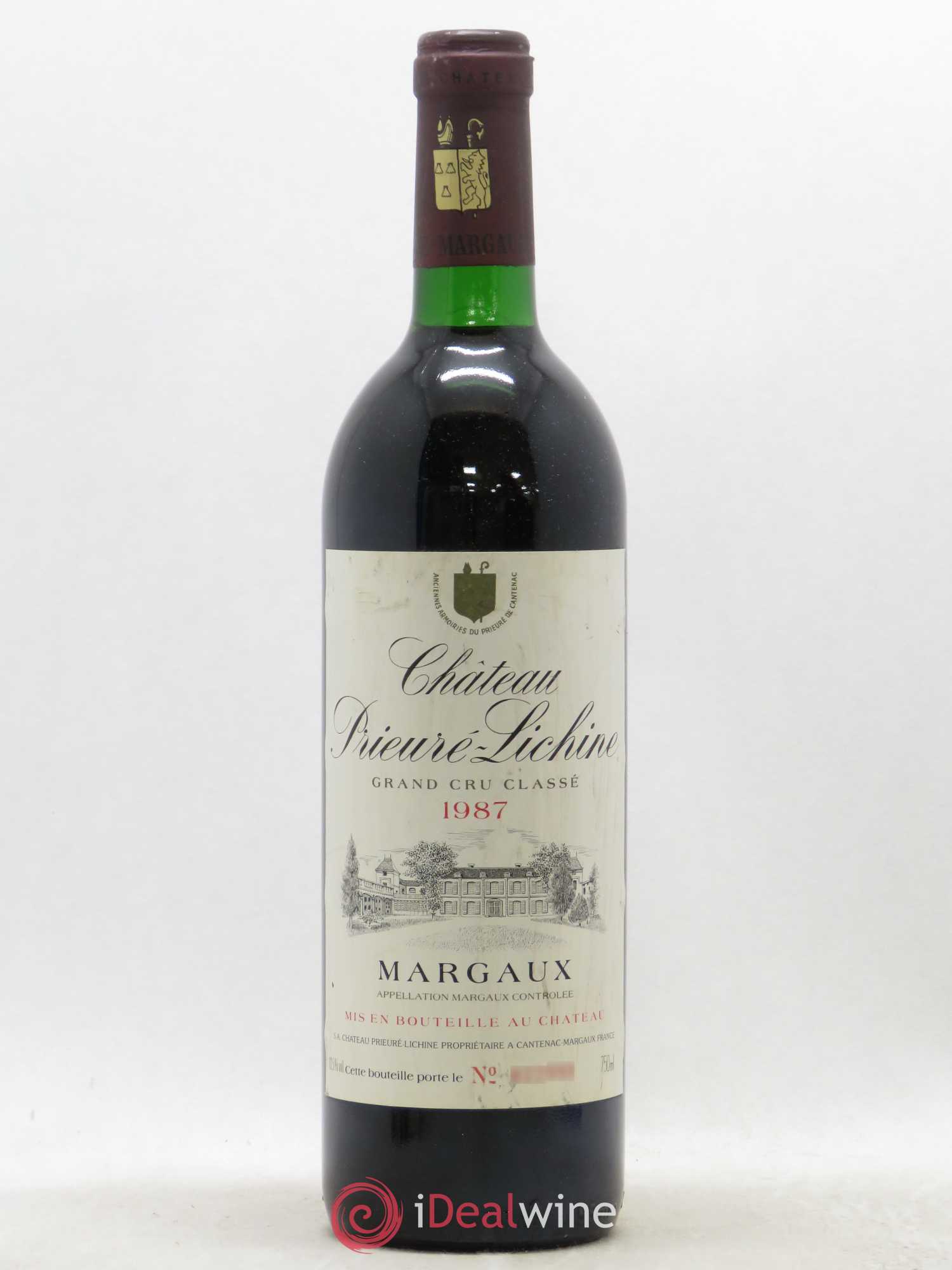 Château Prieuré Lichine 4ème Grand Cru Classé 1987 - Lot de 1 bouteille - 0