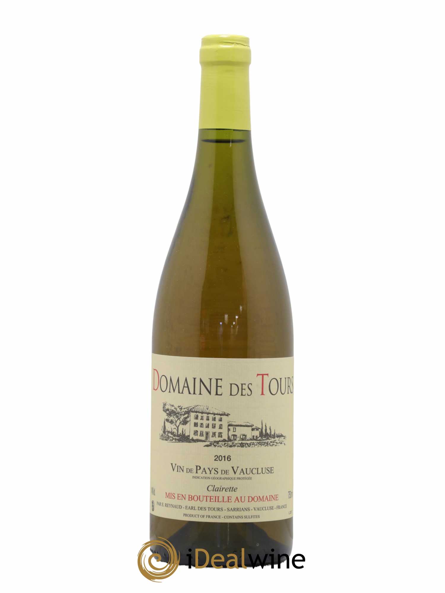 Vaucluse (Vin de Pays de Vaucluse) Domaine des Tours Emmanuel Reynaud Clairette 2016 - Lot de 1 bouteille - 0