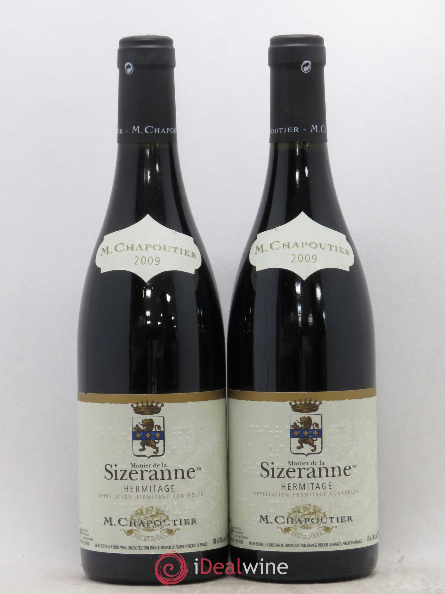 Hermitage Monier de La Sizeranne Chapoutier 2009 - Lot de 2 bouteilles - 0