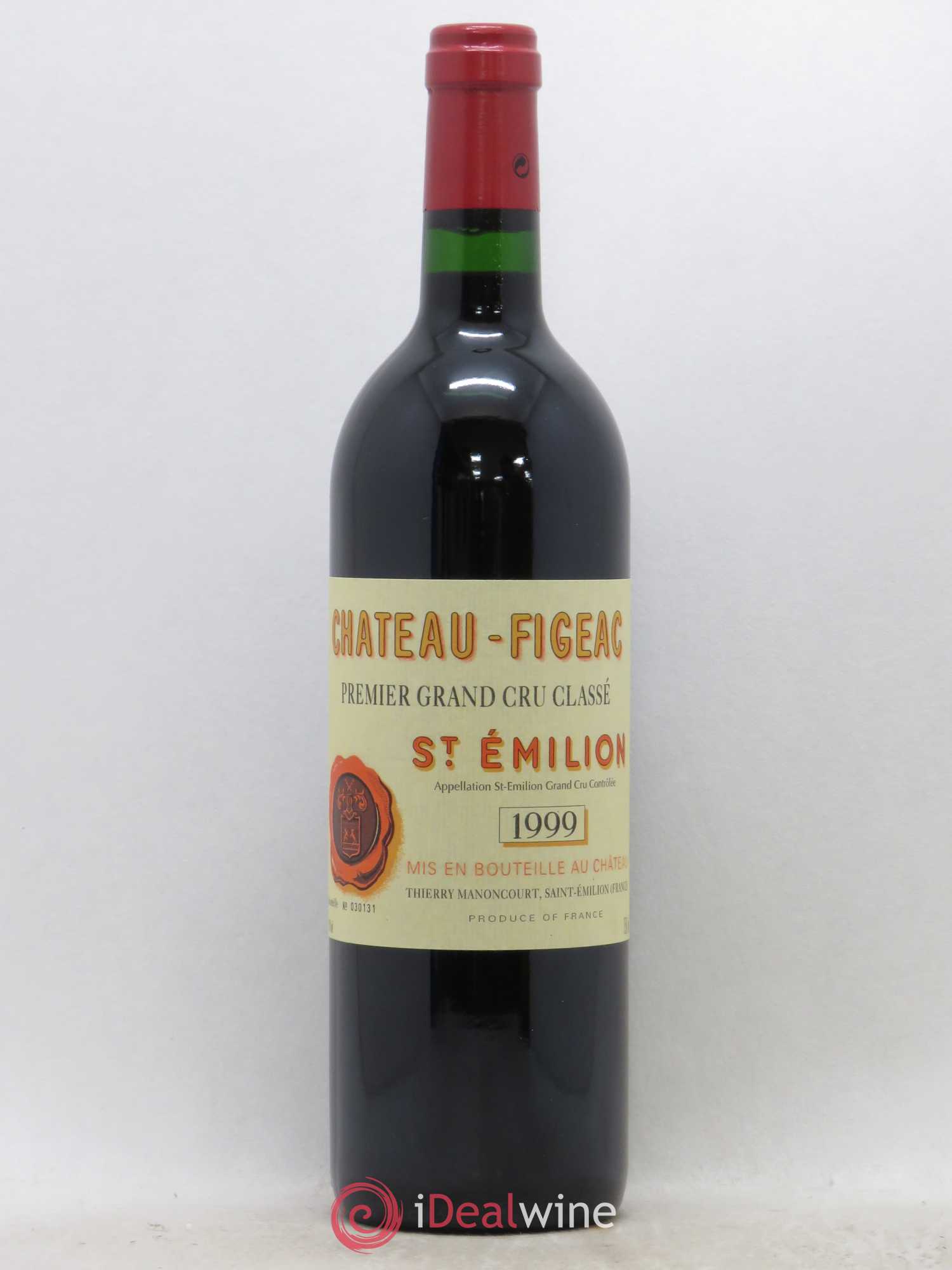 Château Figeac 1er Grand Cru Classé A 1999 - Lot de 1 bouteille - 0