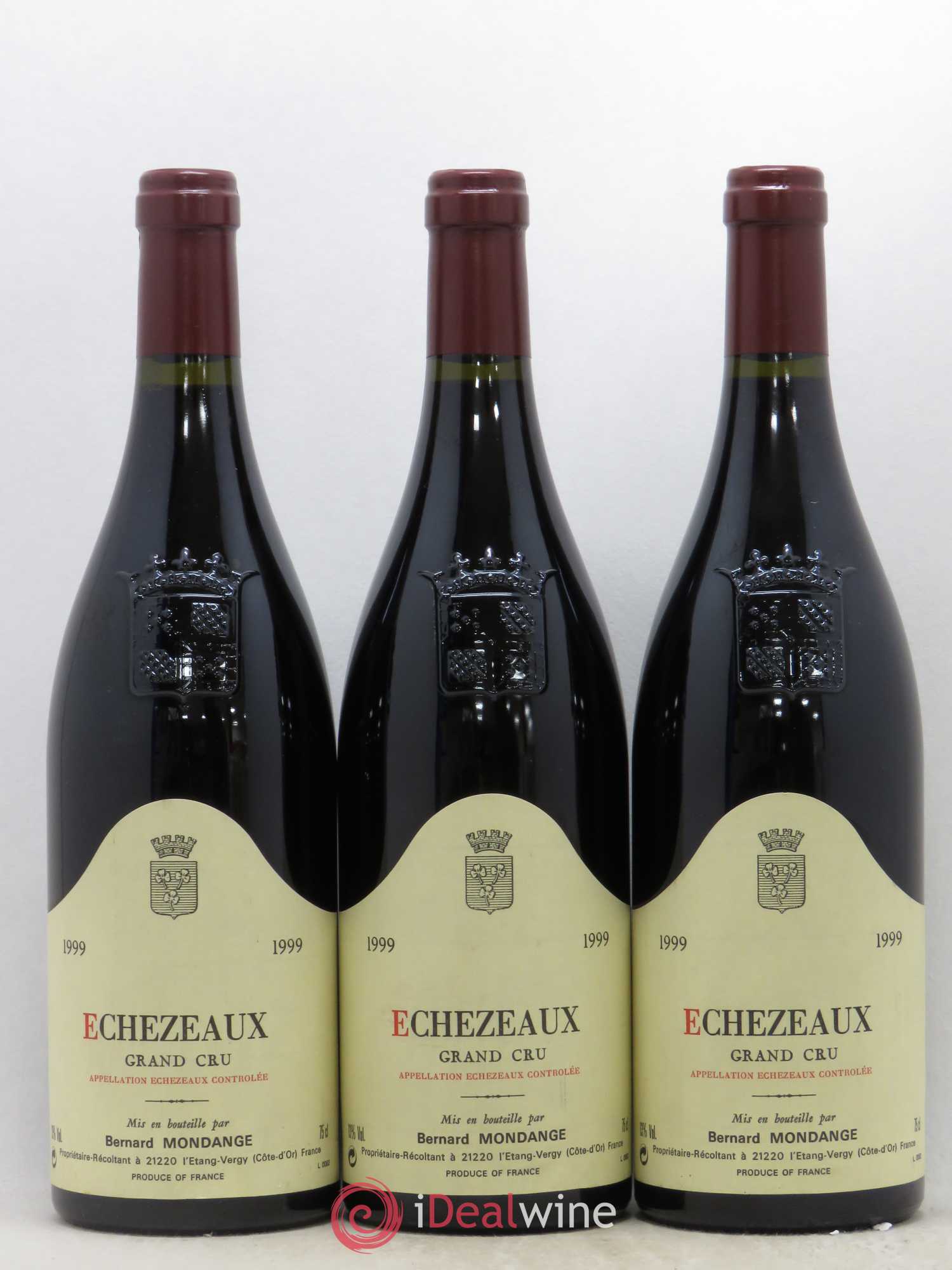 Echezeaux Grand Cru Bernard Mondange 1999 - Lot de 3 bouteilles - 0