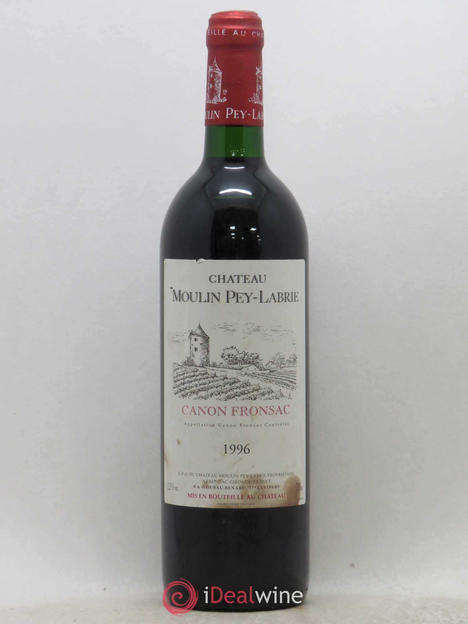 Château Moulin Pey-Labrie 1996 - Lot de 1 bouteille - 0