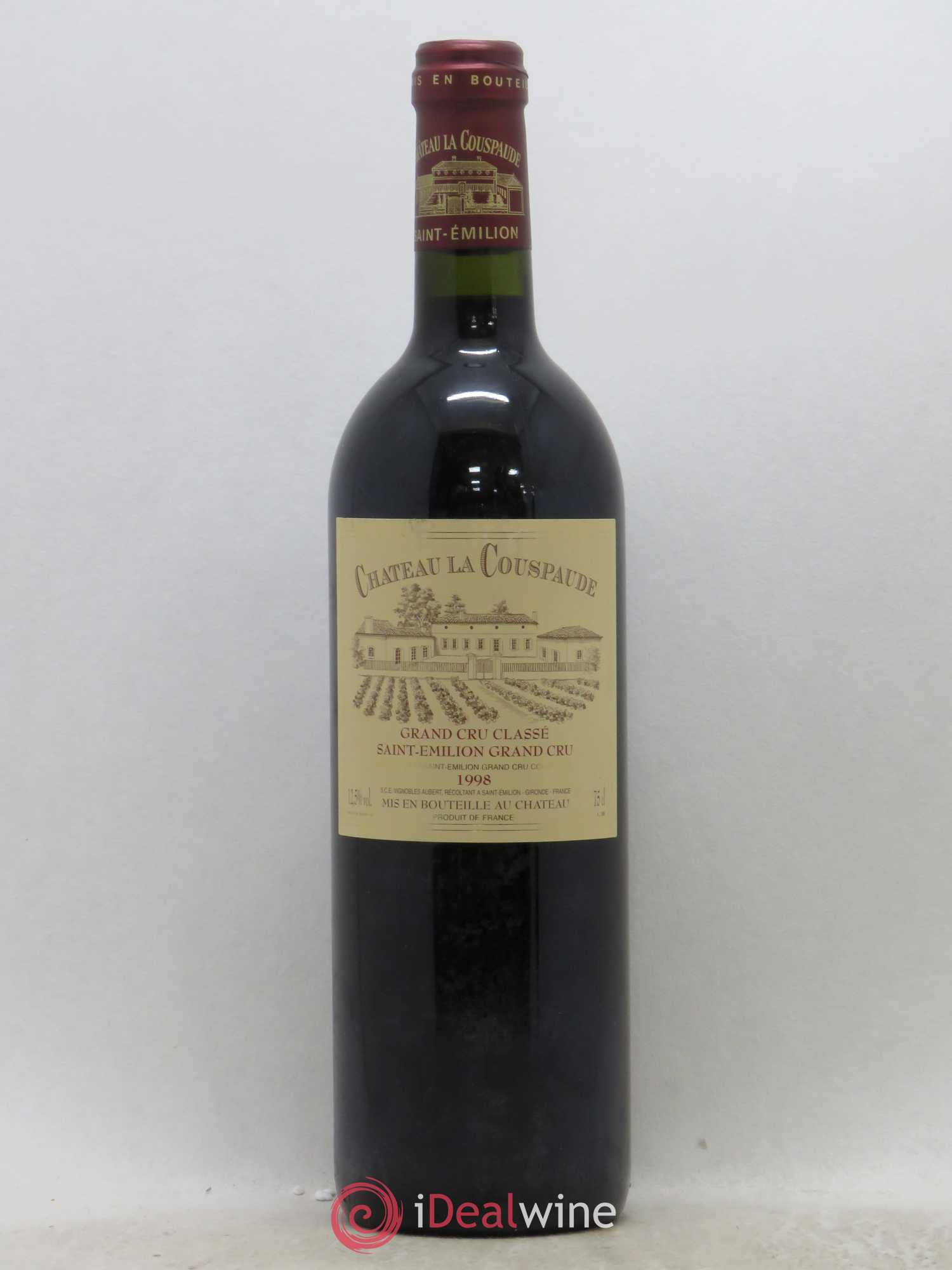Château la Couspaude Grand Cru Classé 1998 - Lot de 1 bouteille - 0