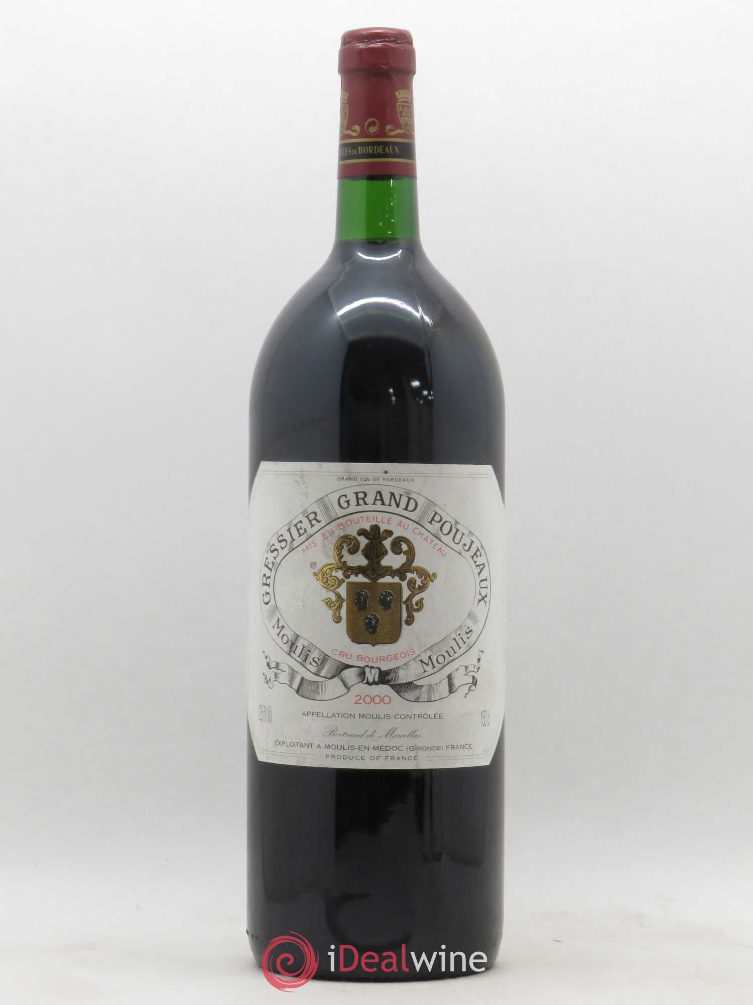 Château Gressier Grand Poujeaux Cru Bourgeois 2000 - Lot de 1 magnum - 0