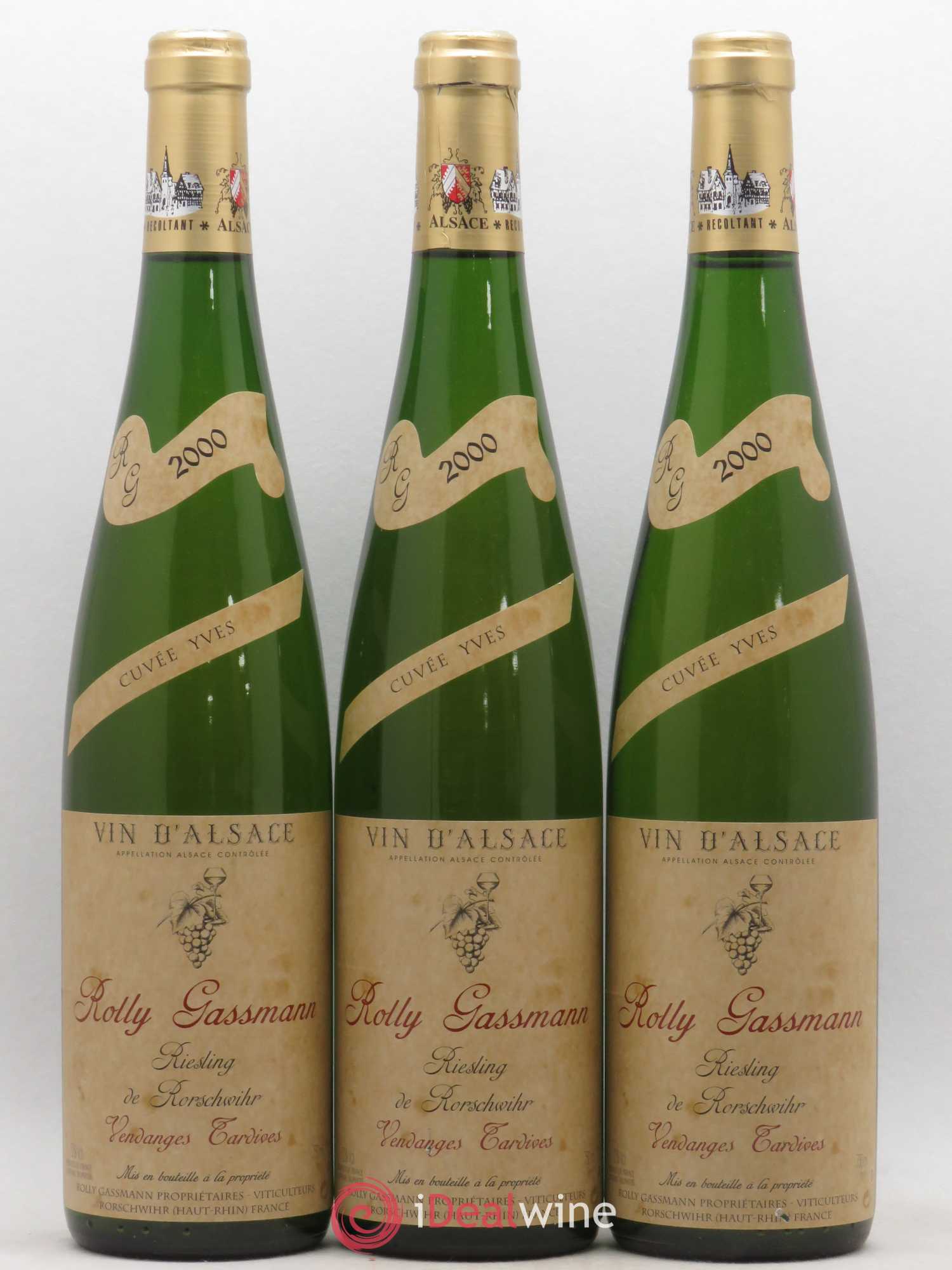 Riesling de Rorschwihr Vendanges Tardives Cuvée Yves Rolly Gassman 2000 - Posten von 3 Flaschen - 0