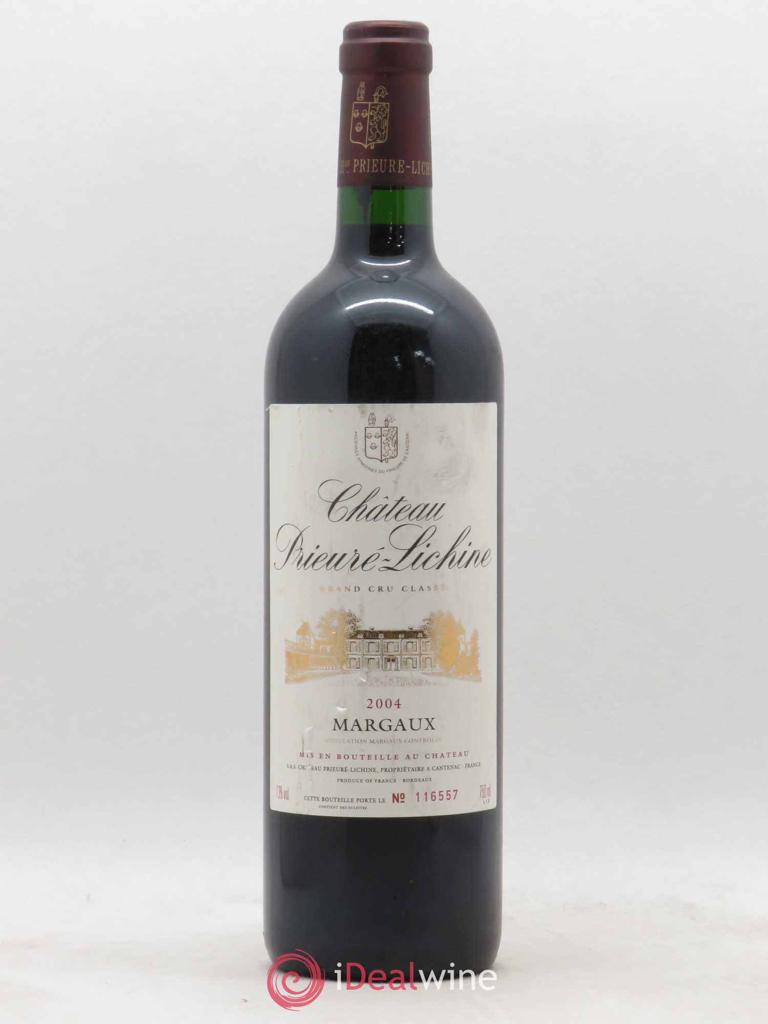 Château Prieuré Lichine 4ème Grand Cru Classé 2004 - Lot de 1 bouteille - 0