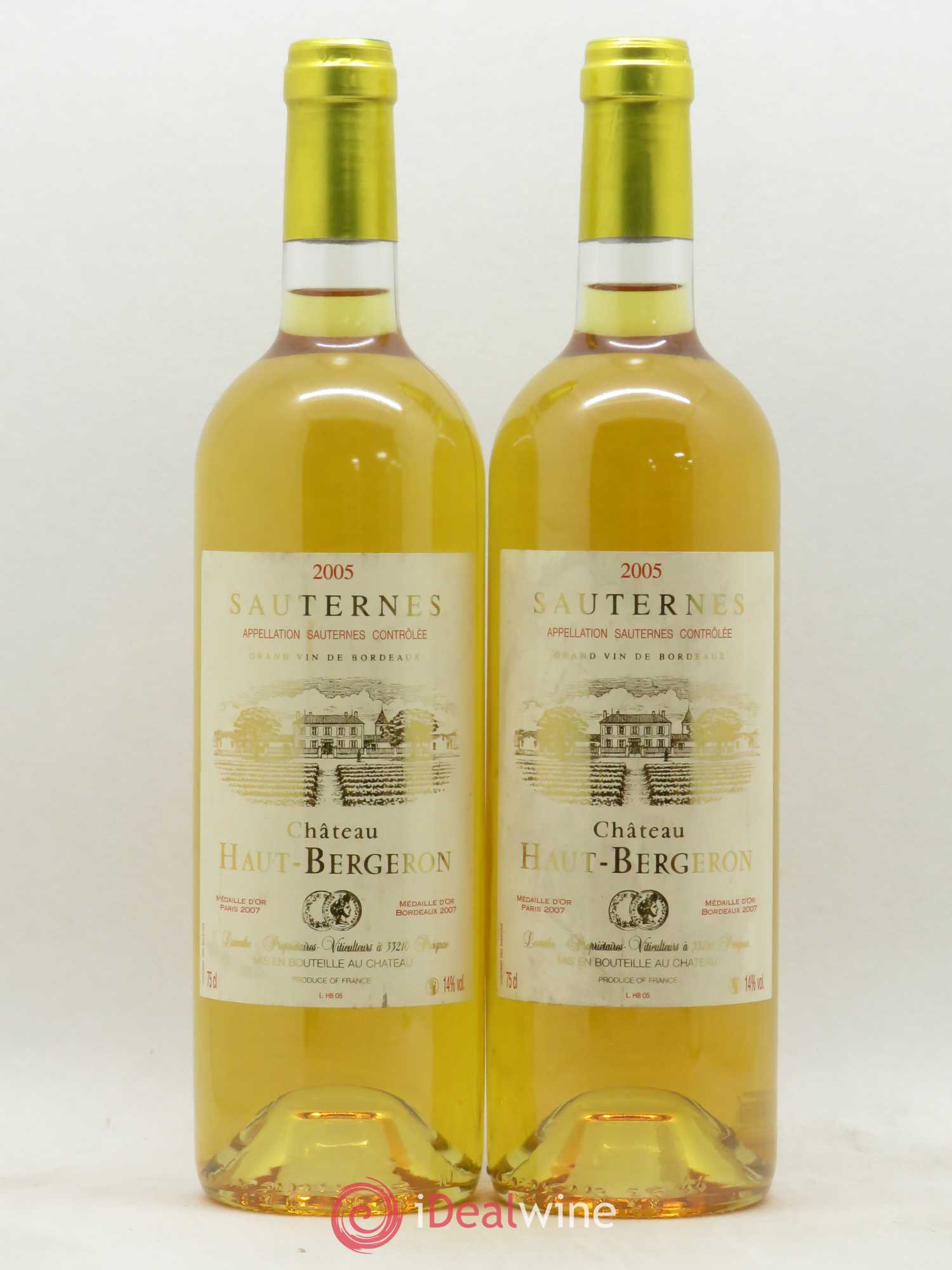 Château Haut-Bergeron 2005 - Lotto di 2 bottiglie - 0