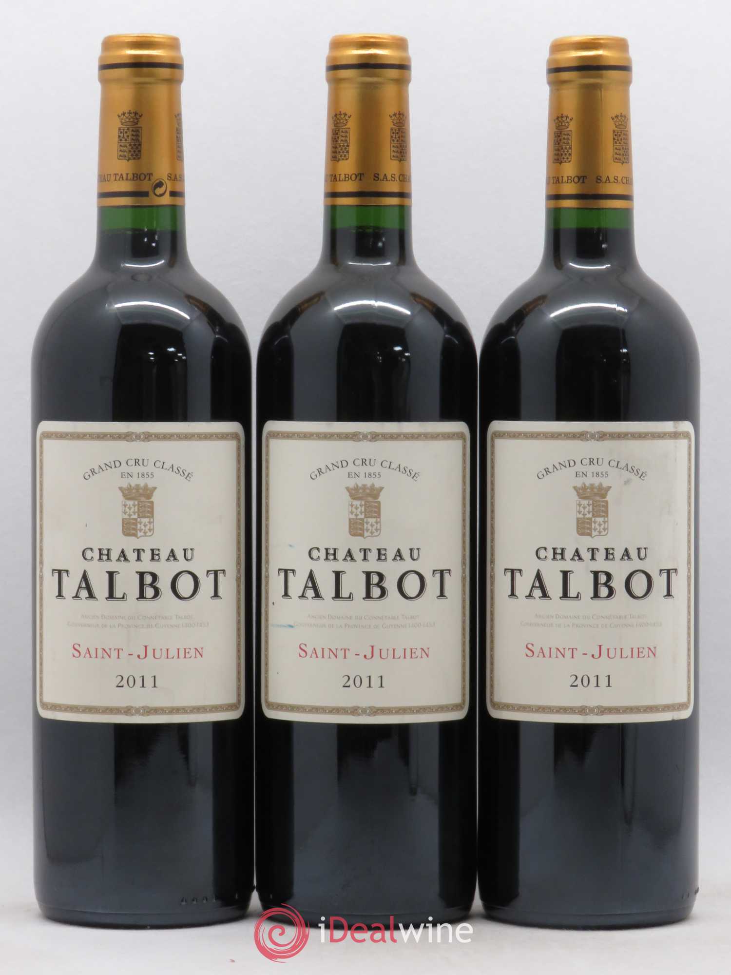 Château Talbot 4ème Grand Cru Classé 2011 - Lot de 3 bouteilles - 0