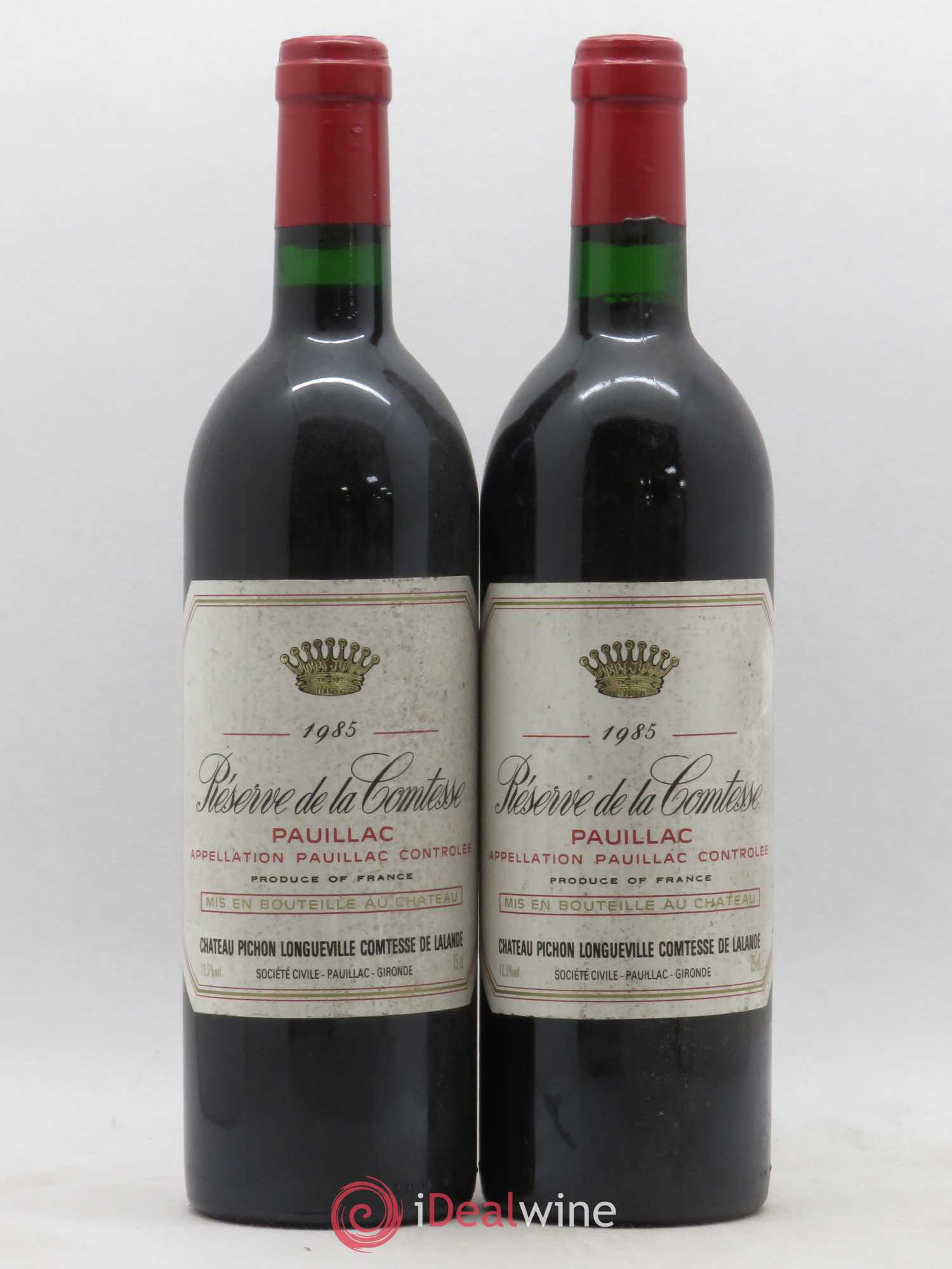 Réserve de la Comtesse Second Vin 1985 - Lot de 2 bouteilles - 0