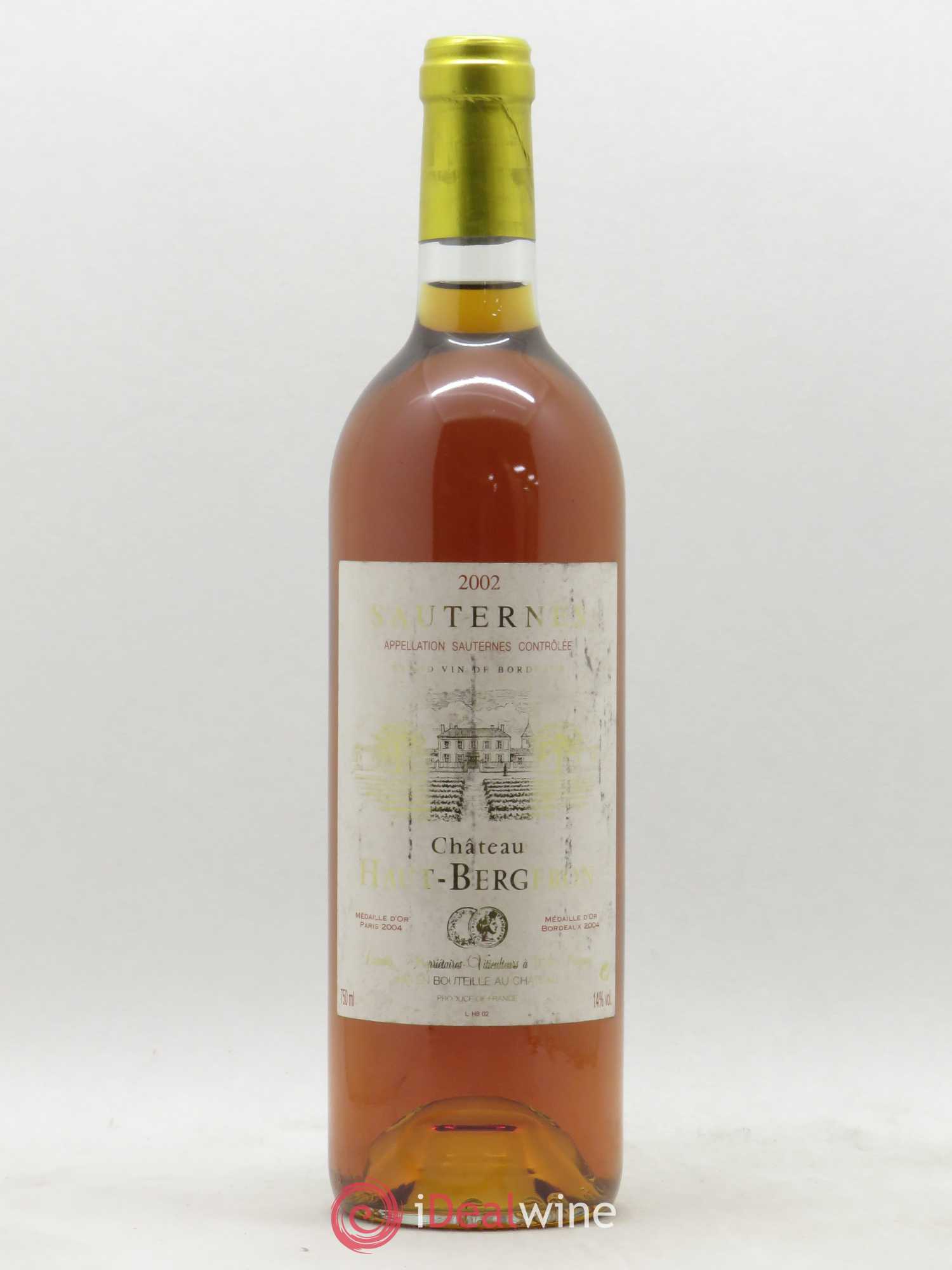 Château Haut-Bergeron 2002 - Posten von 1 Flasche - 0