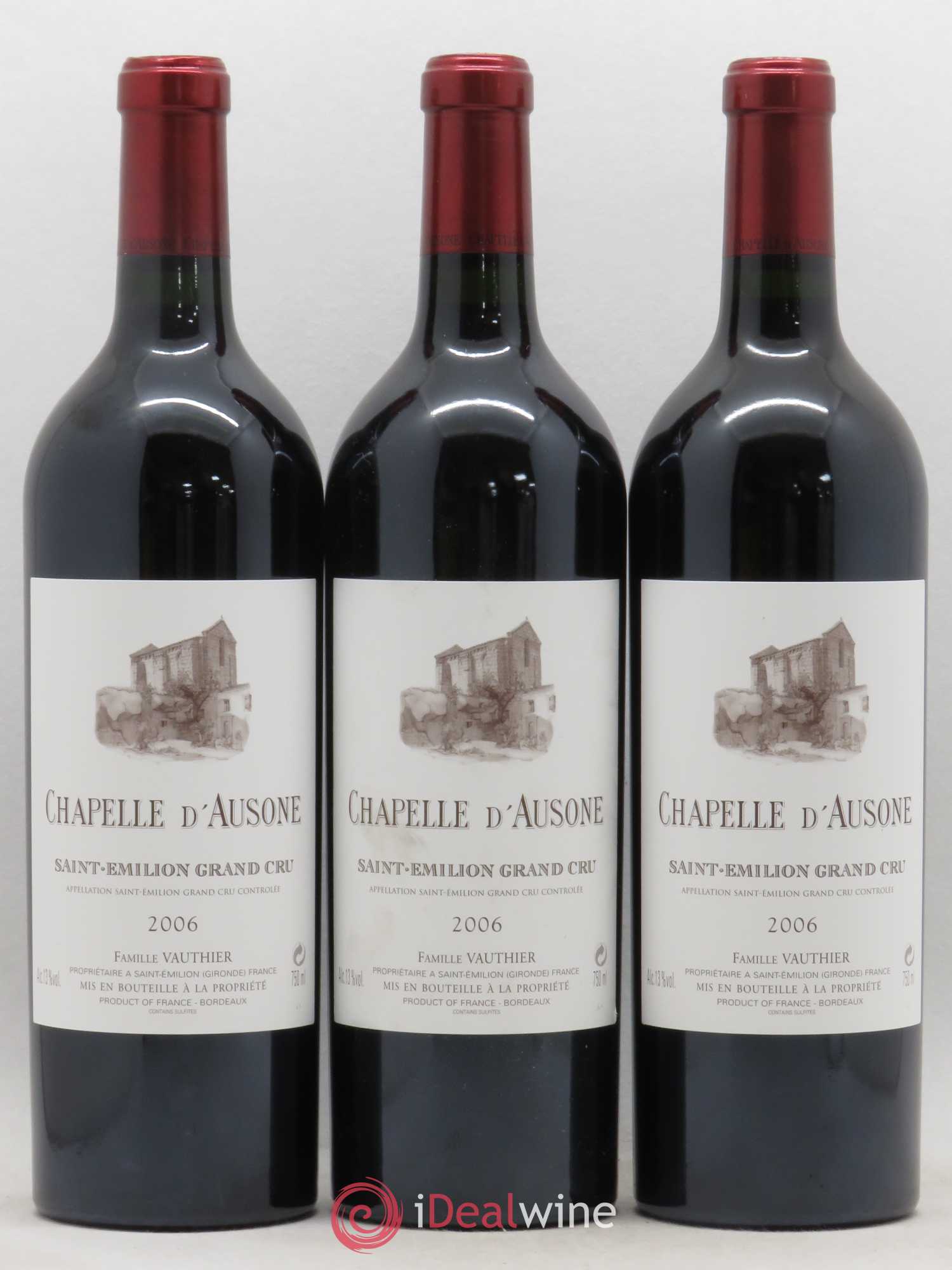 Chapelle d'Ausone Second Vin 2006 - Lot de 3 bouteilles - 0