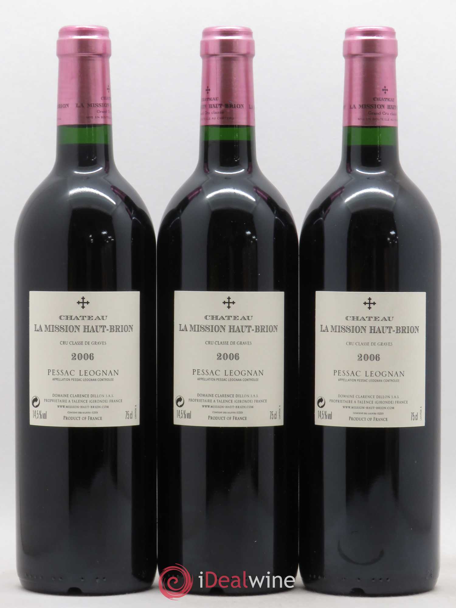 Château la Mission Haut-Brion Cru Classé de Graves 2006 - Lot de 3 bouteilles - 1