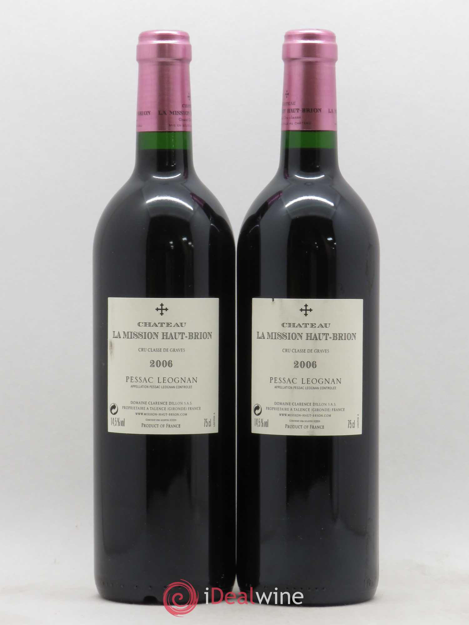 Château la Mission Haut-Brion Cru Classé de Graves 2006 - Lot de 2 bouteilles - 1