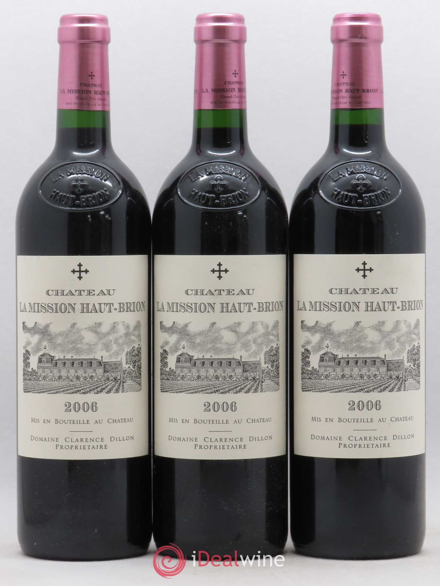 Château la Mission Haut-Brion Cru Classé de Graves 2006 - Lot de 3 bouteilles - 0