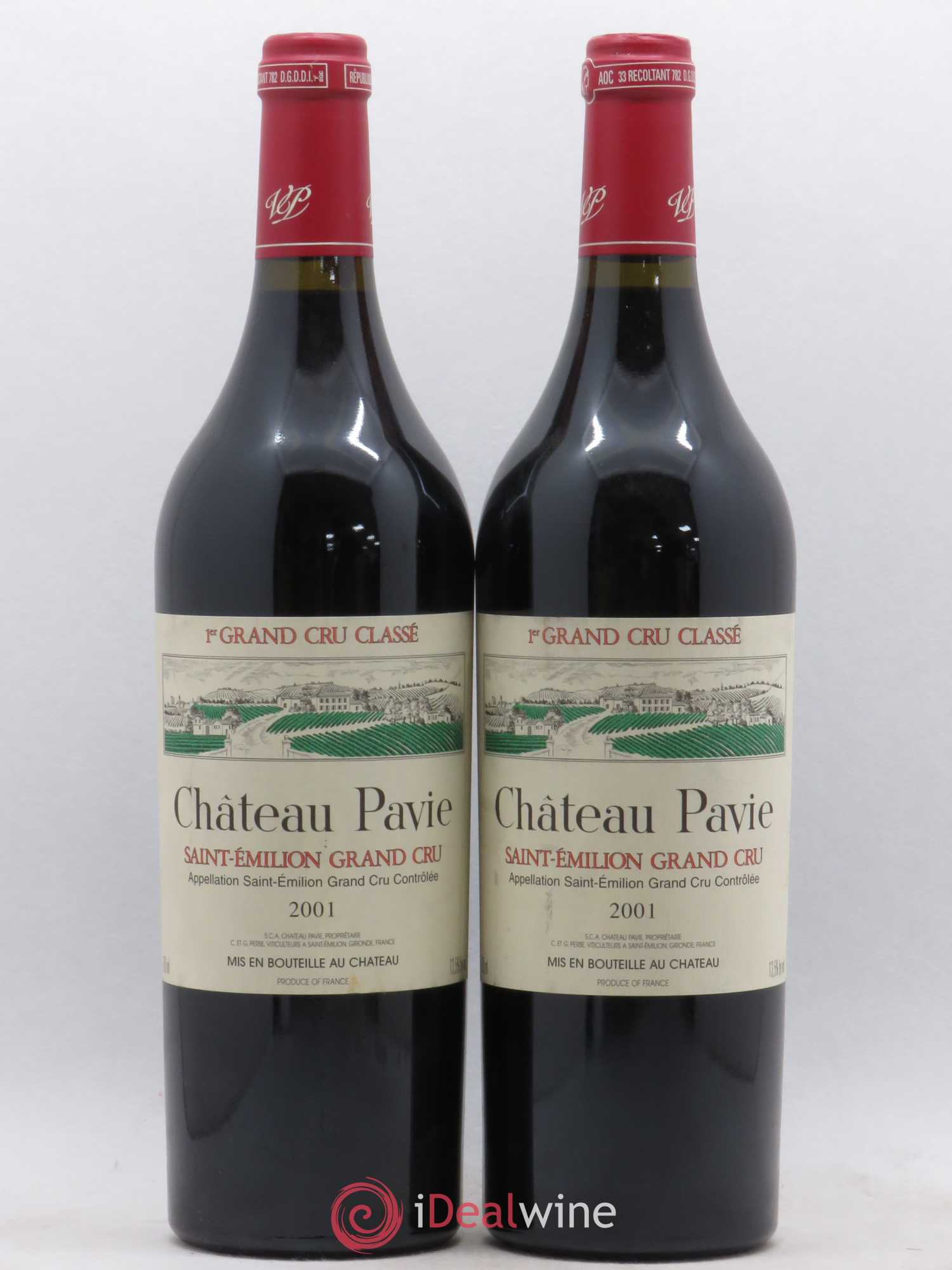 Château Pavie 1er Grand Cru Classé A 2001 - Lot de 2 bouteilles - 0