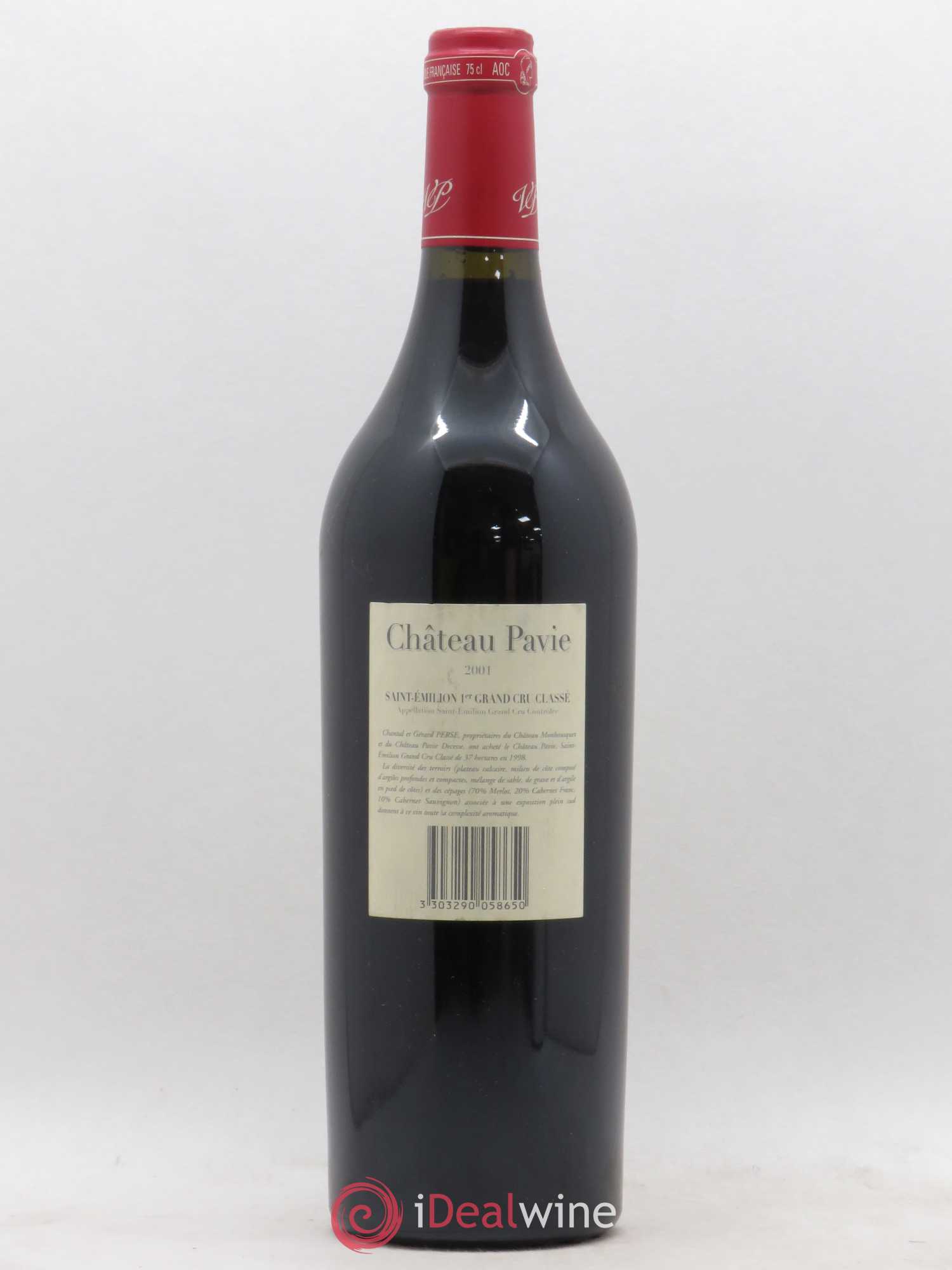 Château Pavie 1er Grand Cru Classé A 2001 - Lot de 1 bouteille - 1