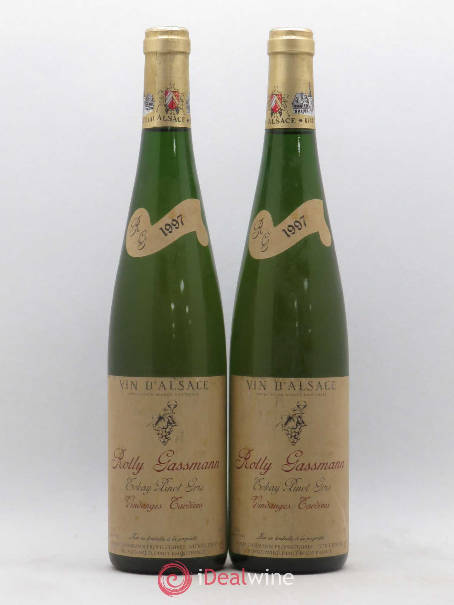 Pinot Gris Vendanges Tardives Rolly Gassman 1997 - Posten von 2 Flaschen - 0