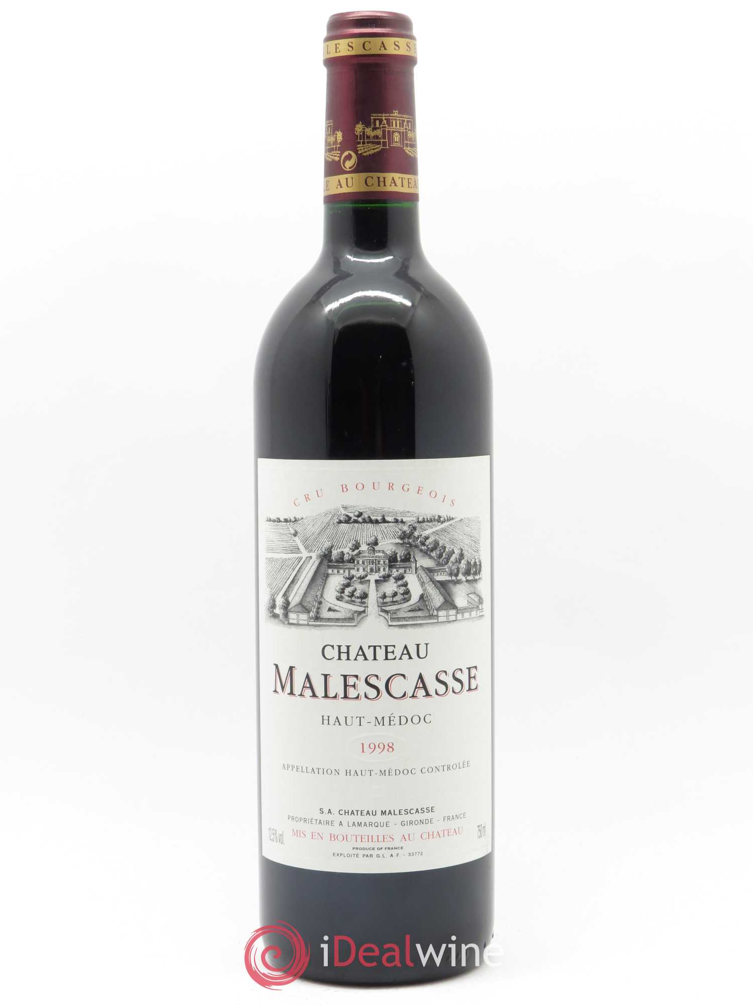 Château Malescasse Cru Bourgeois Exceptionnel 1998 - Lot de 1 bouteille - 0