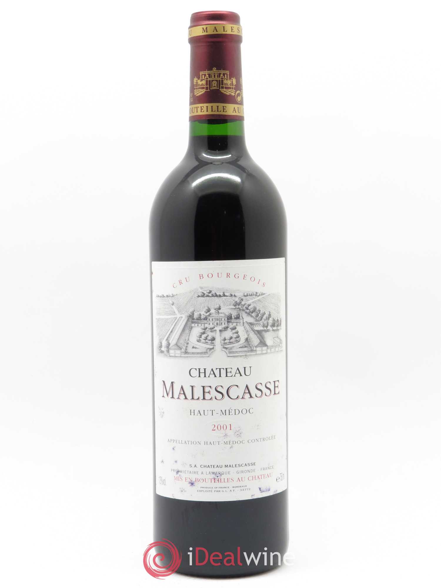Château Malescasse Cru Bourgeois Exceptionnel 2001 - Lot de 1 bouteille - 0