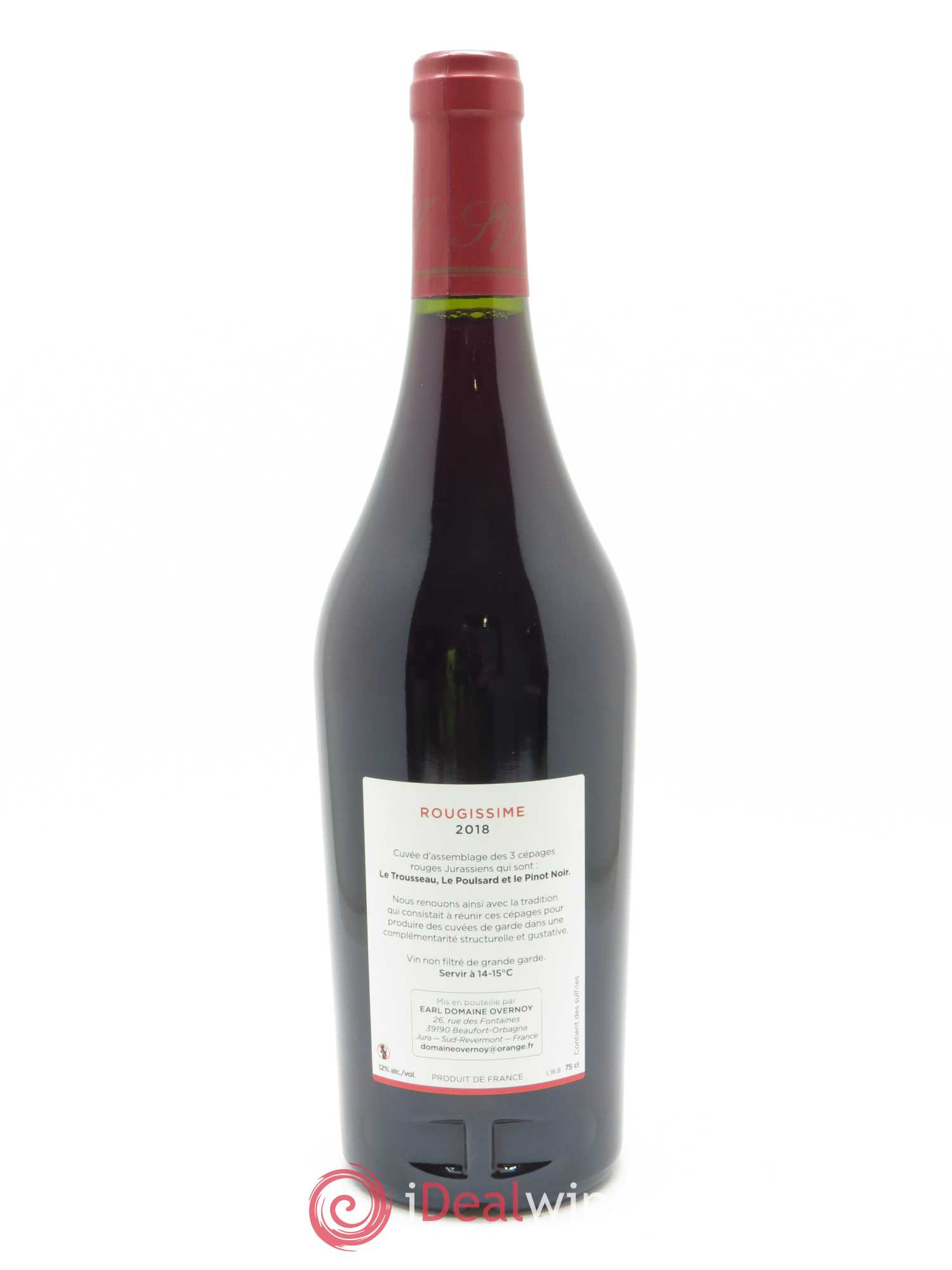 Côtes du Jura Rougissime Guillaume Overnoy 2018 - Lot de 1 bouteille - 1