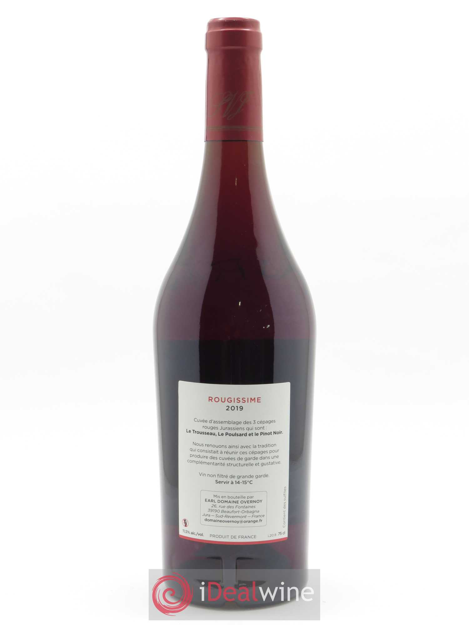 Côtes du Jura Rougissime Guillaume Overnoy 2019 - Lot de 1 bouteille - 1