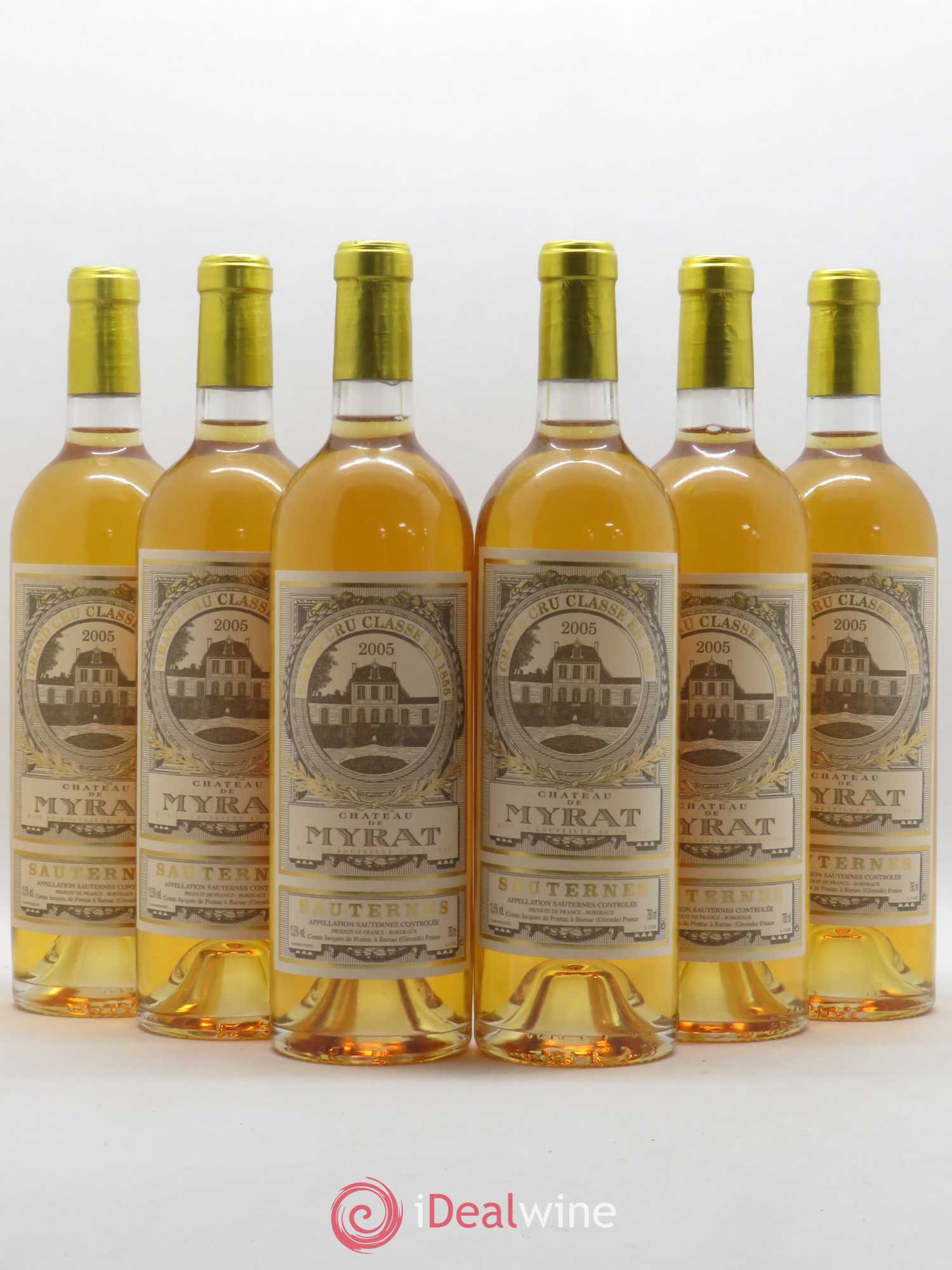 Château de Myrat 2ème Grand Cru Classé 2005 - Lotto di 6 bottiglie - 0