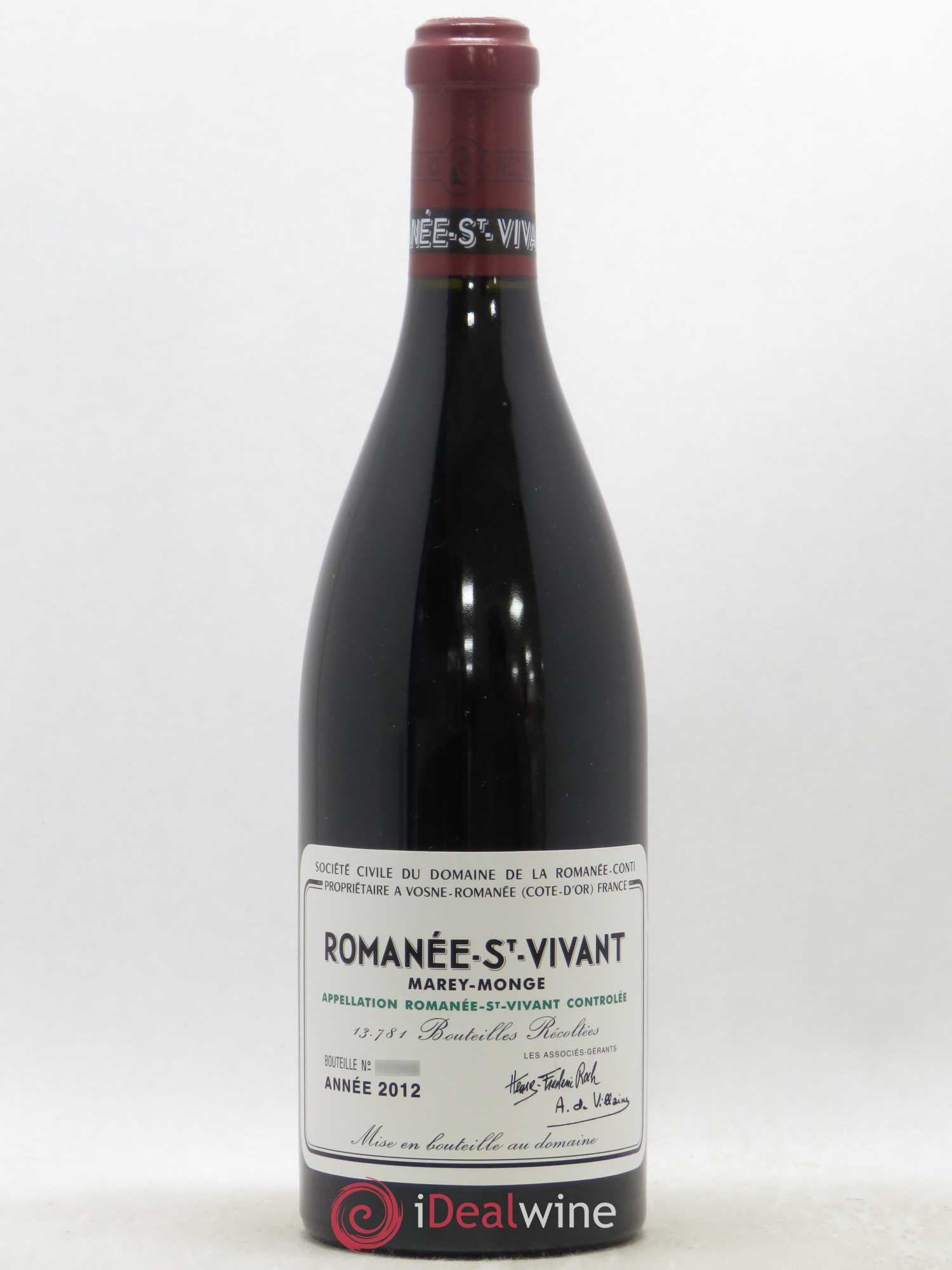 Romanée-Saint-Vivant Grand Cru Domaine de la Romanée-Conti 2012 - Lot de 1 bouteille - 0