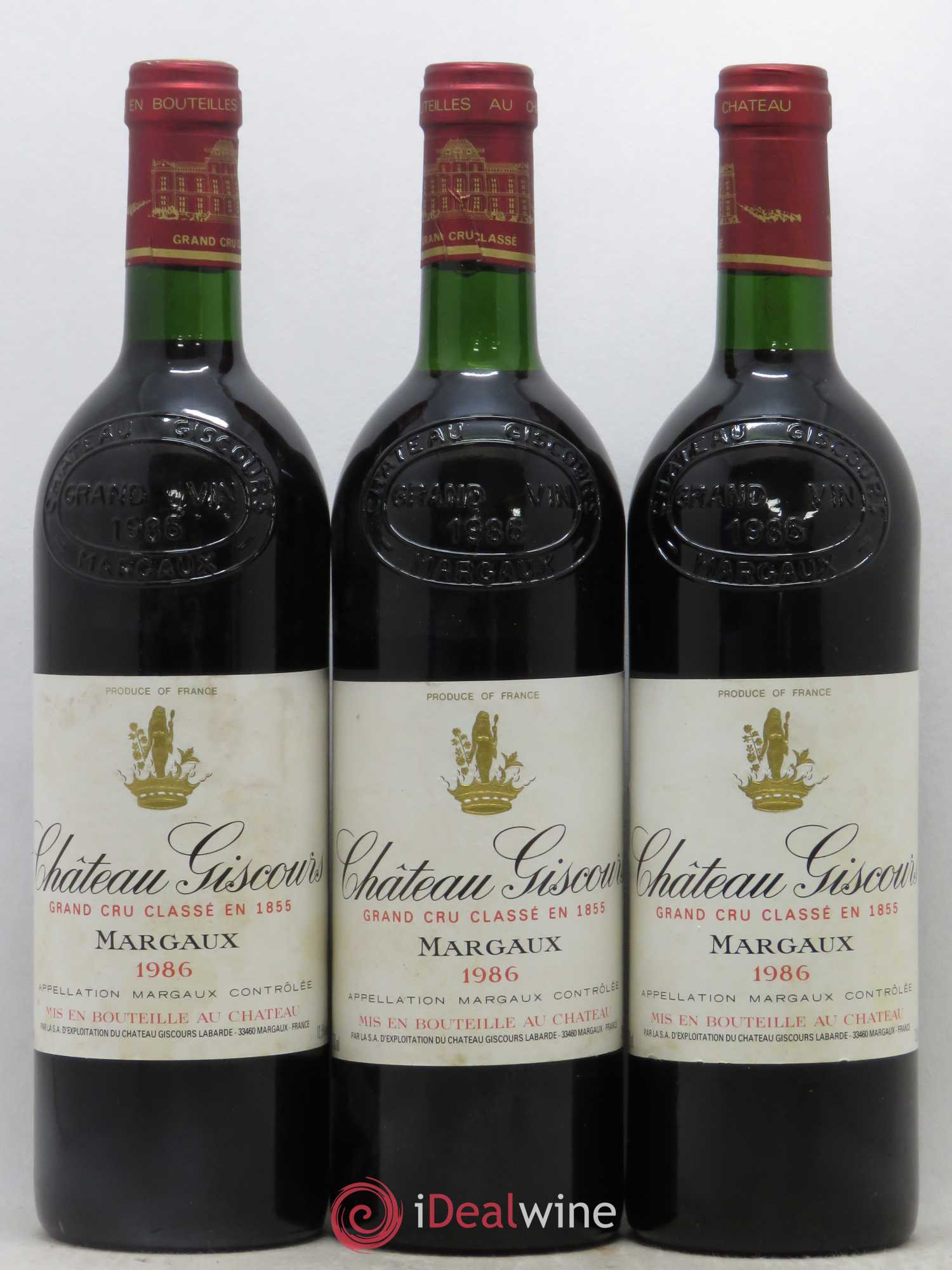 Château Giscours 3ème Grand Cru Classé 1986 - Lot de 3 bouteilles - 0