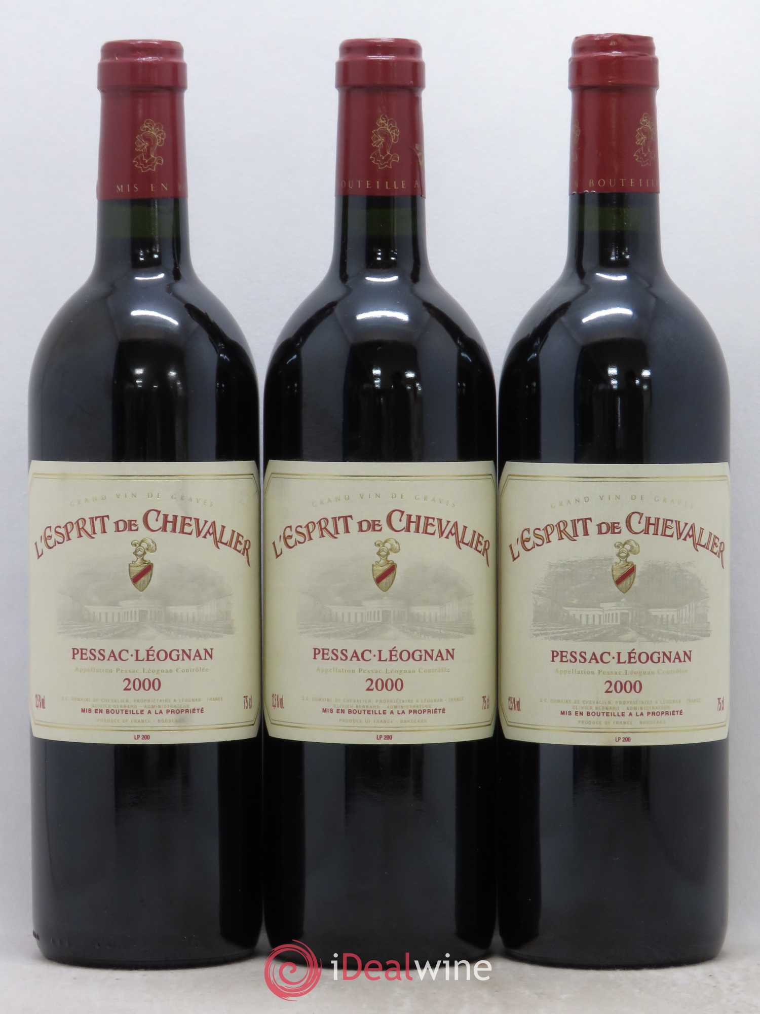 Esprit de Chevalier Second Vin 2000 - Lot de 3 bouteilles - 0
