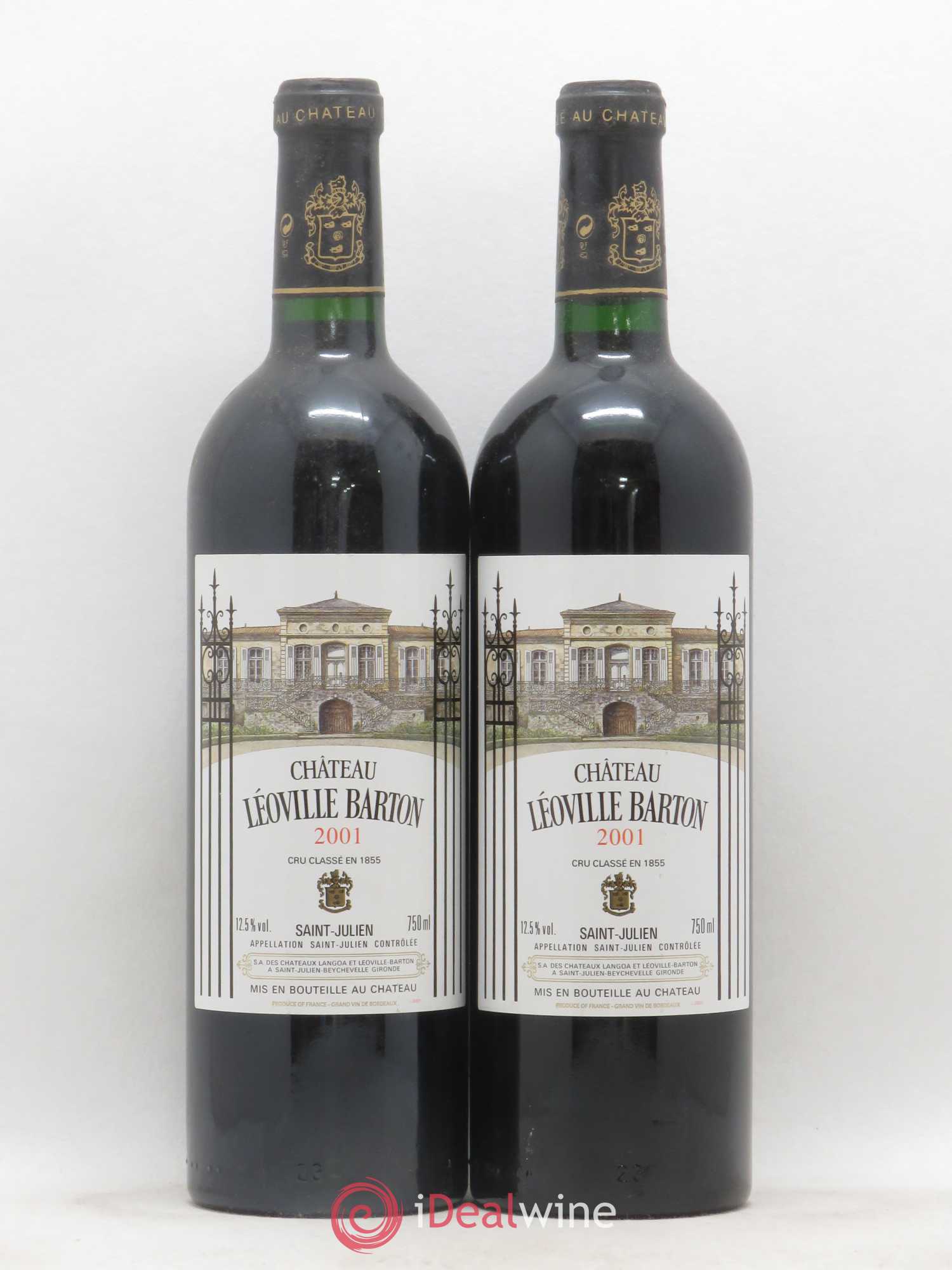 Château Léoville Barton 2ème Grand Cru Classé 2001 - Lot de 2 bouteilles - 0