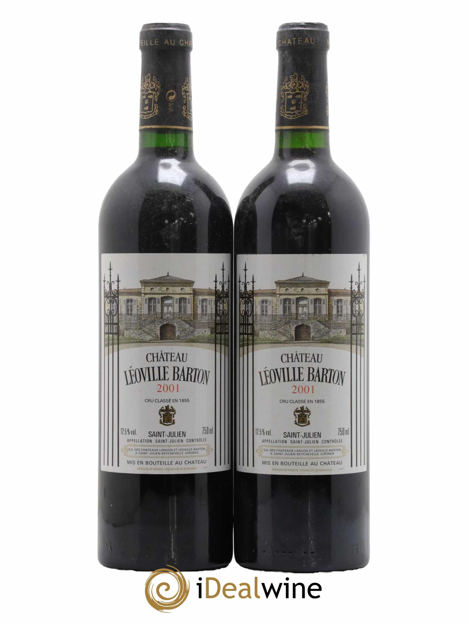 Château Léoville Barton 2ème Grand Cru Classé 2001 - Lot de 2 bouteilles - 0