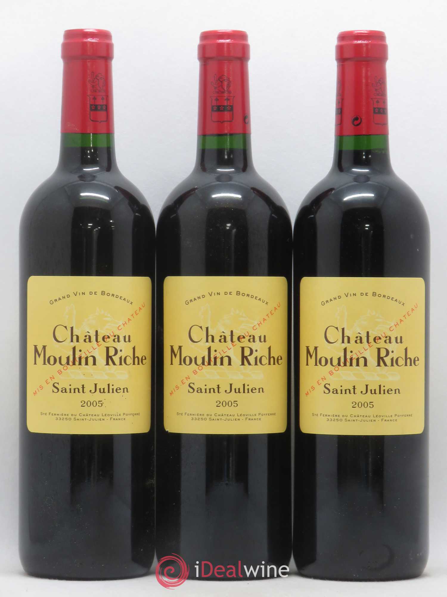 Château Moulin Riche 2005 - Posten von 3 Flaschen - 0