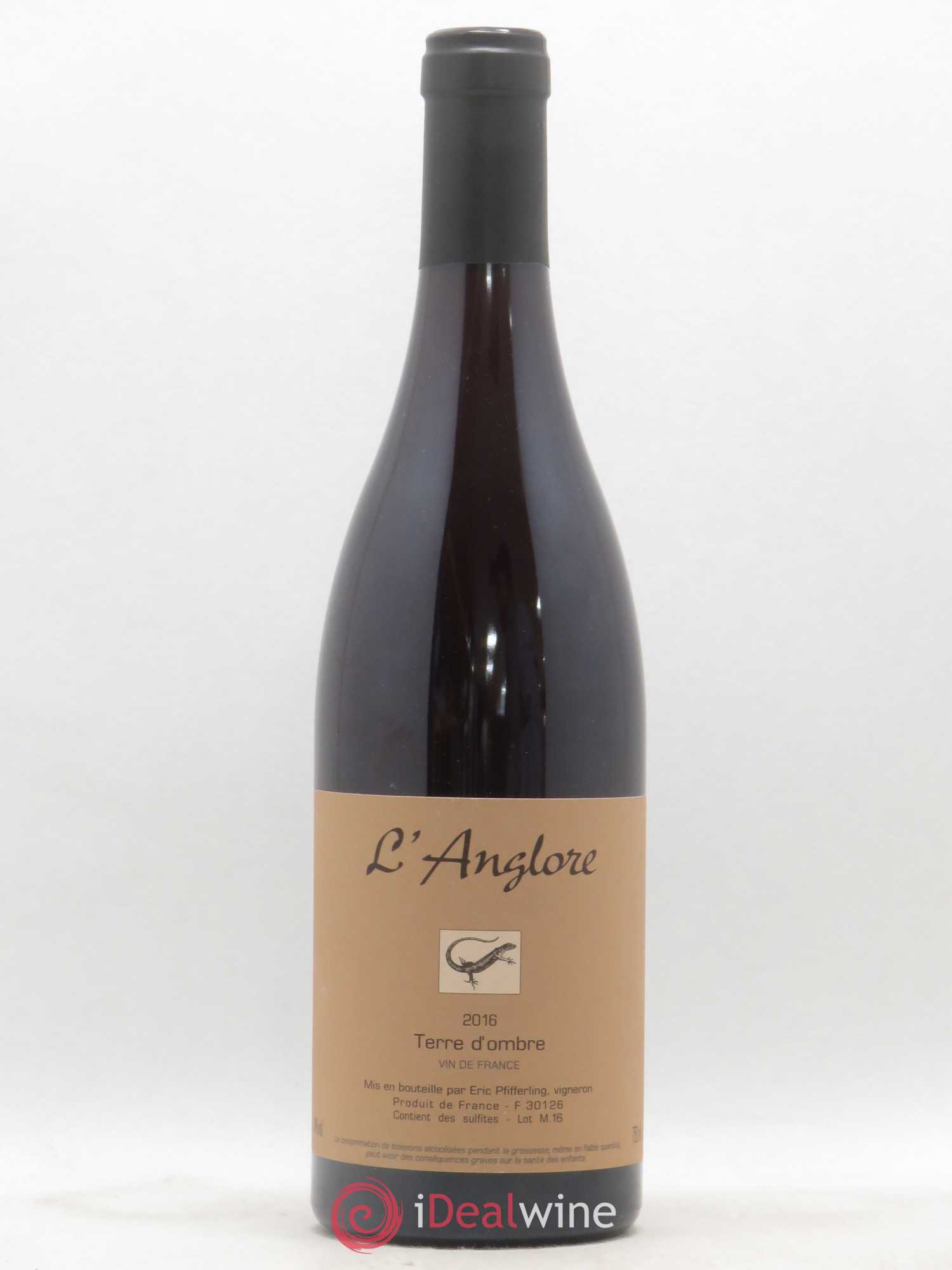 Vin de France Terre d'Ombre L'Anglore 2016 - Lot de 1 bouteille - 0