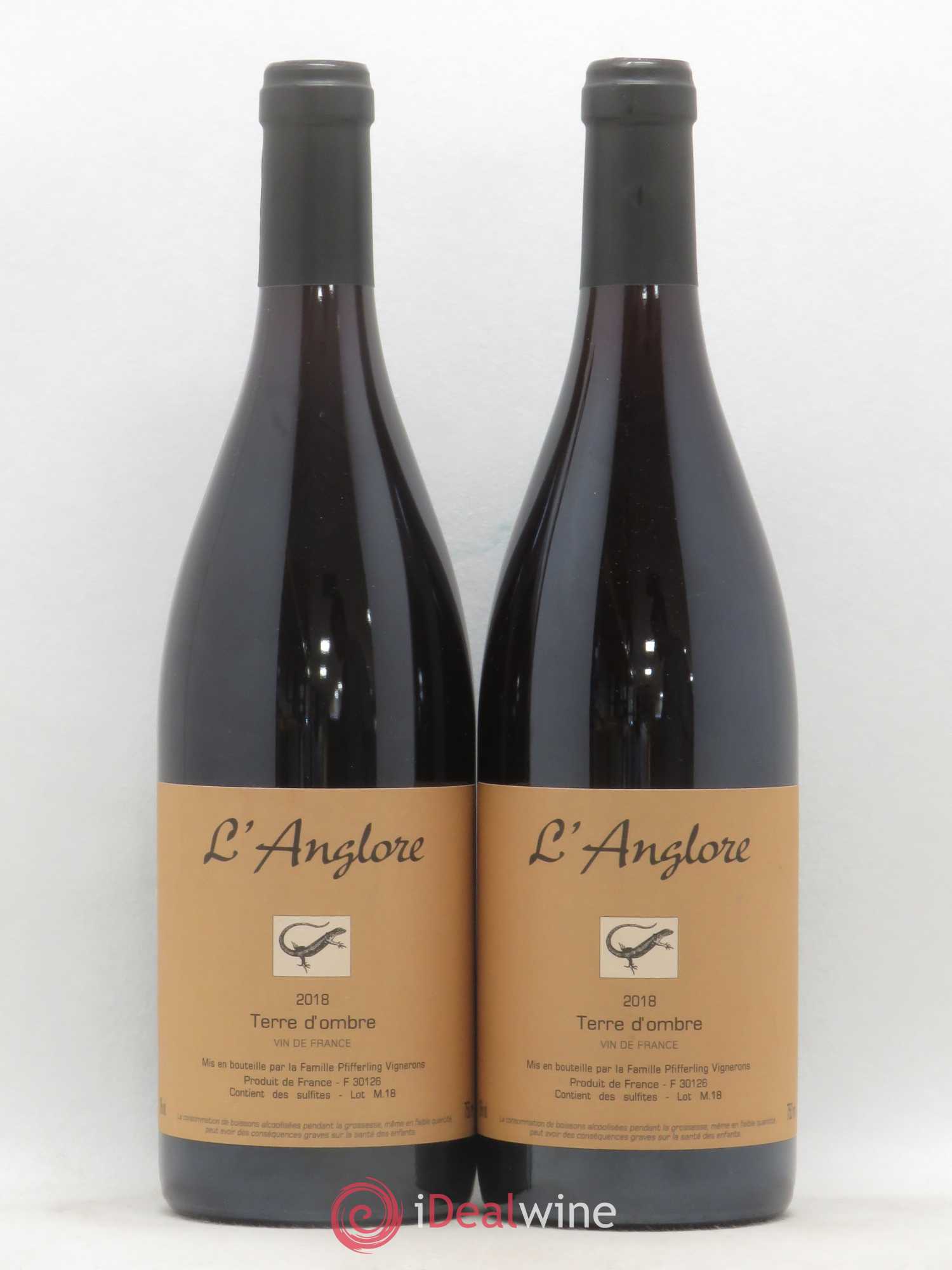 Vin de France Terre d'Ombre L'Anglore 2018 - Lot de 2 bouteilles - 0