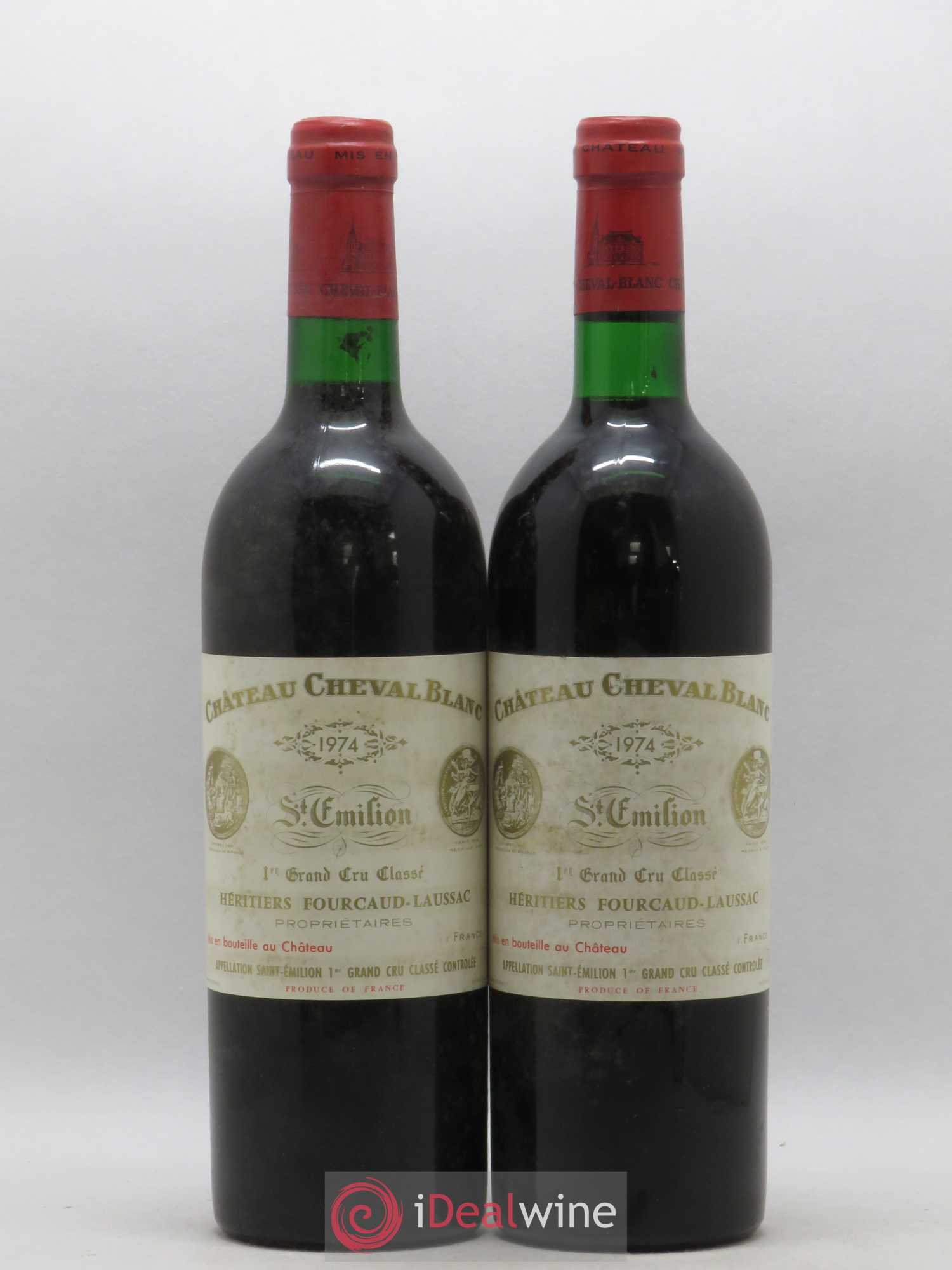 Château Cheval Blanc 1er Grand Cru Classé A 1974 - Lot de 2 bouteilles - 0