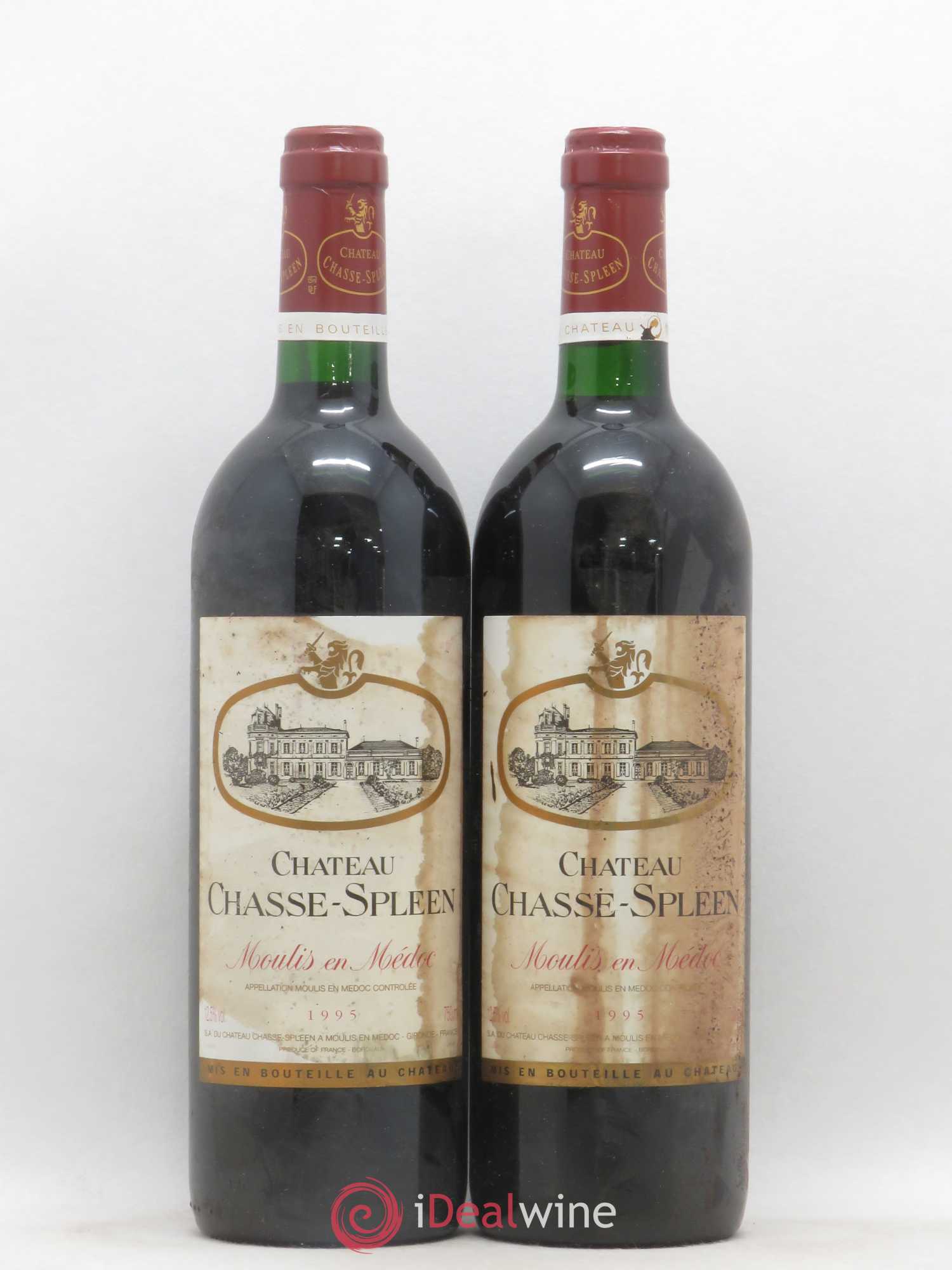 Château Chasse Spleen 1995 - Lot de 2 bouteilles - 0