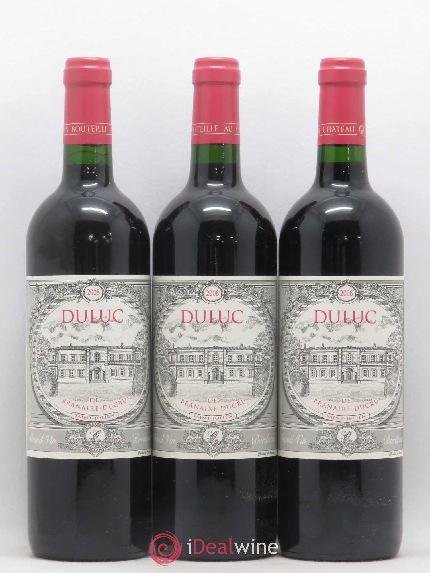 Duluc de Branaire Second Vin 2008 - Lot de 3 bouteilles - 0