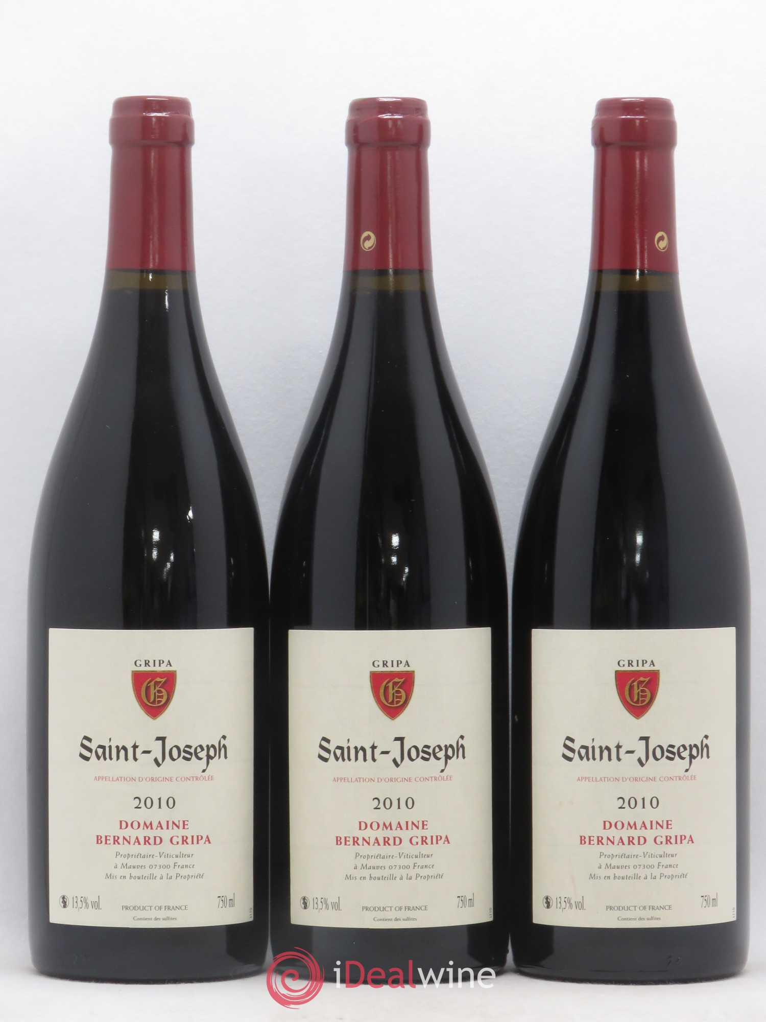 Saint-Joseph Bernard Gripa (Domaine) 2010 - Lot de 3 bouteilles - 0