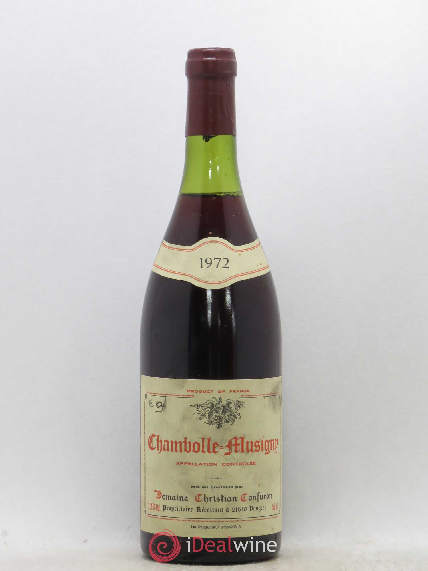 Chambolle-Musigny Christian Confuron 1972 - Lot de 1 bouteille - 0