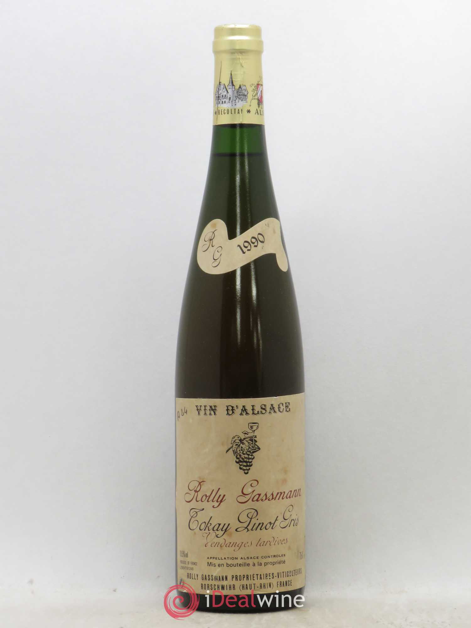 Pinot Gris Vendanges Tardives Rolly Gassman 1990 - Posten von 1 Flasche - 0
