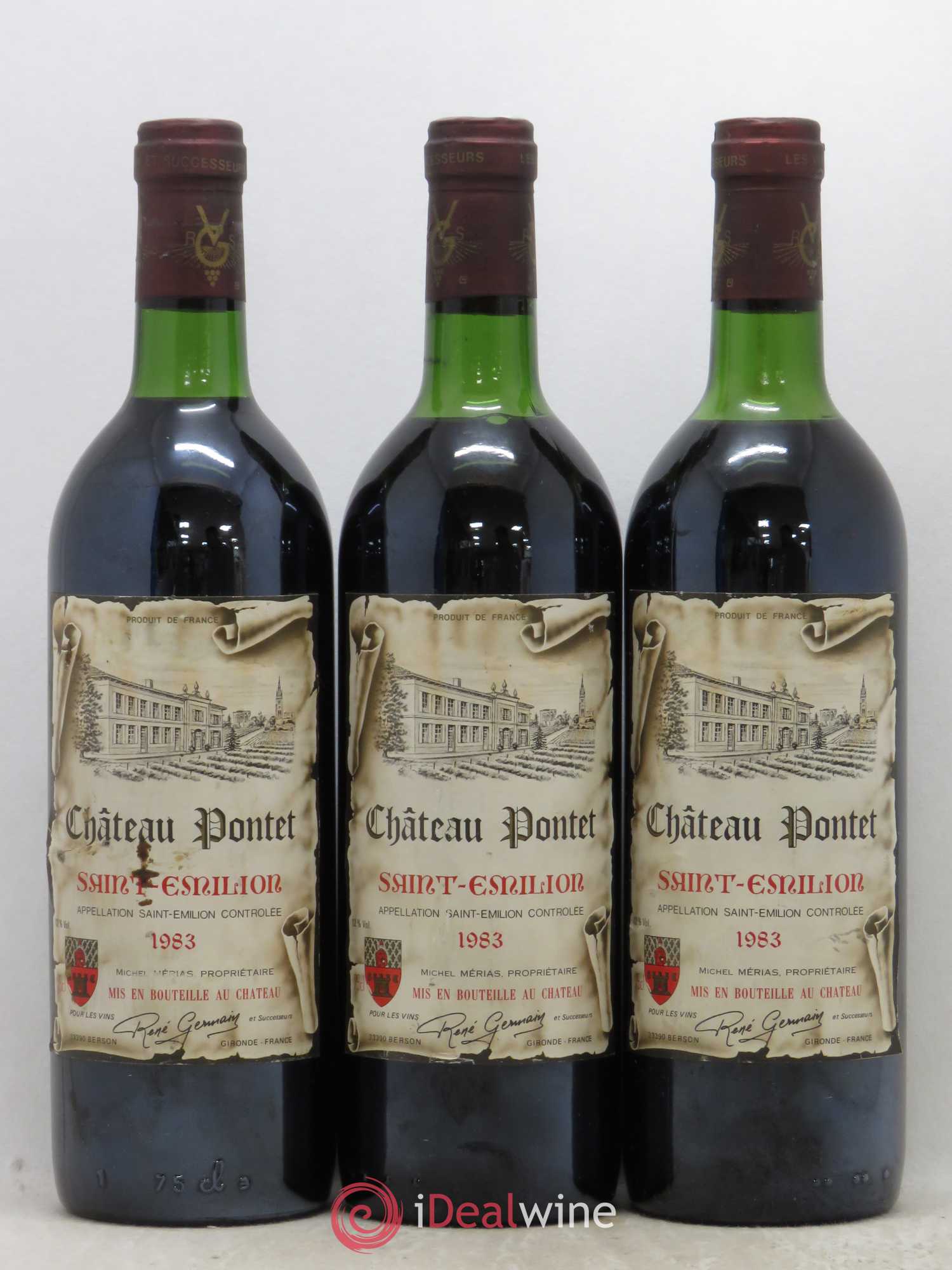 Saint-Émilion 1983 - Lot de 3 bouteilles - 0