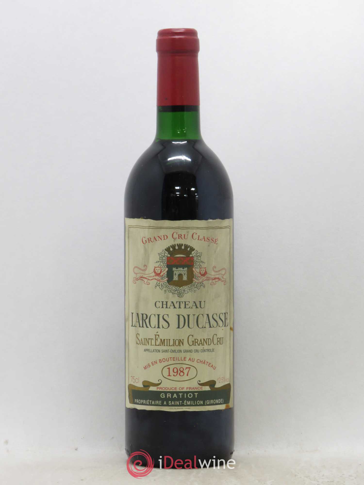 Château Larcis Ducasse 1er Grand Cru Classé B 1987 - Lot de 1 bouteille - 0