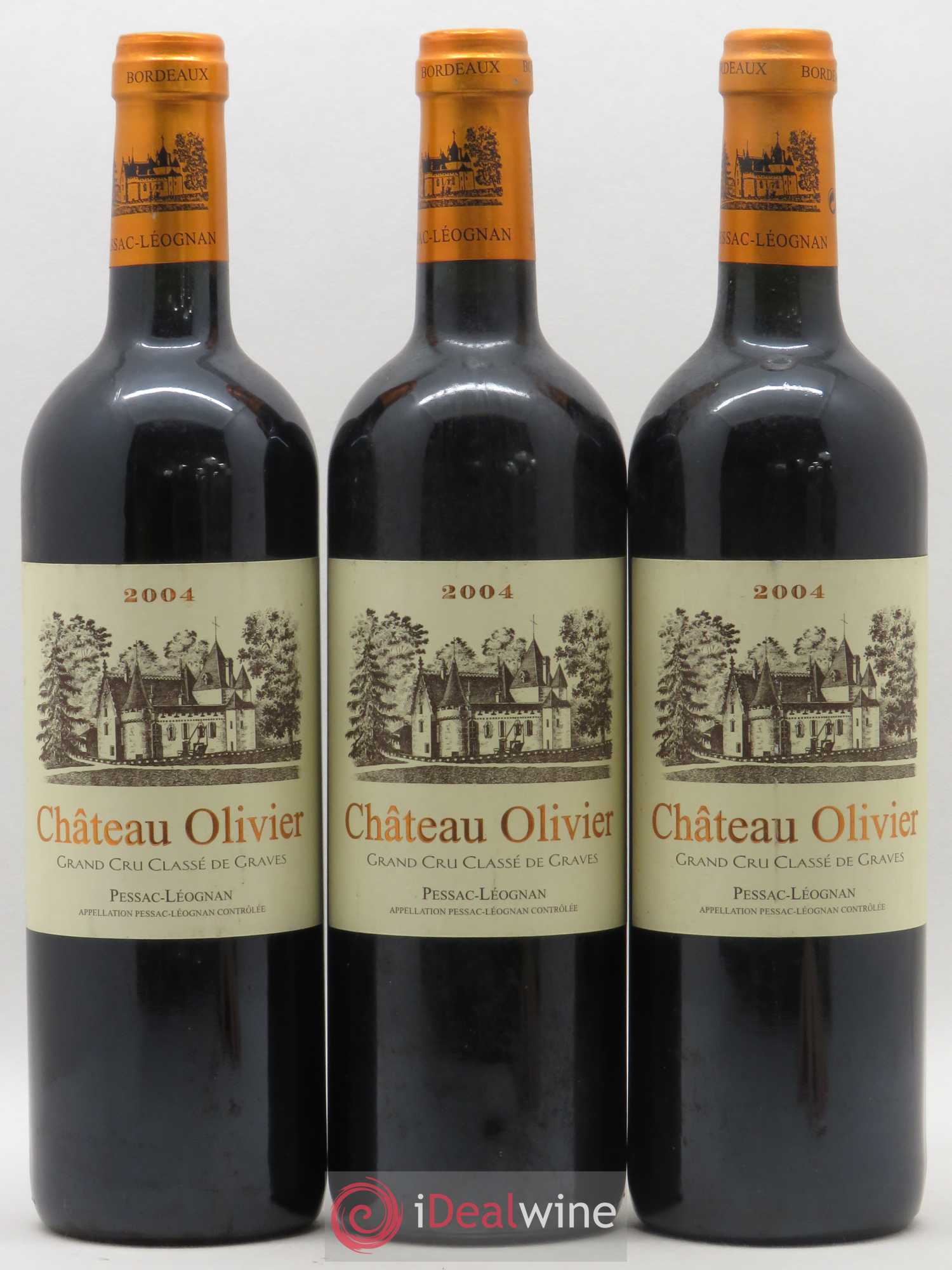 Château Olivier Cru Classé de Graves 2004 - Lot de 3 bouteilles - 0
