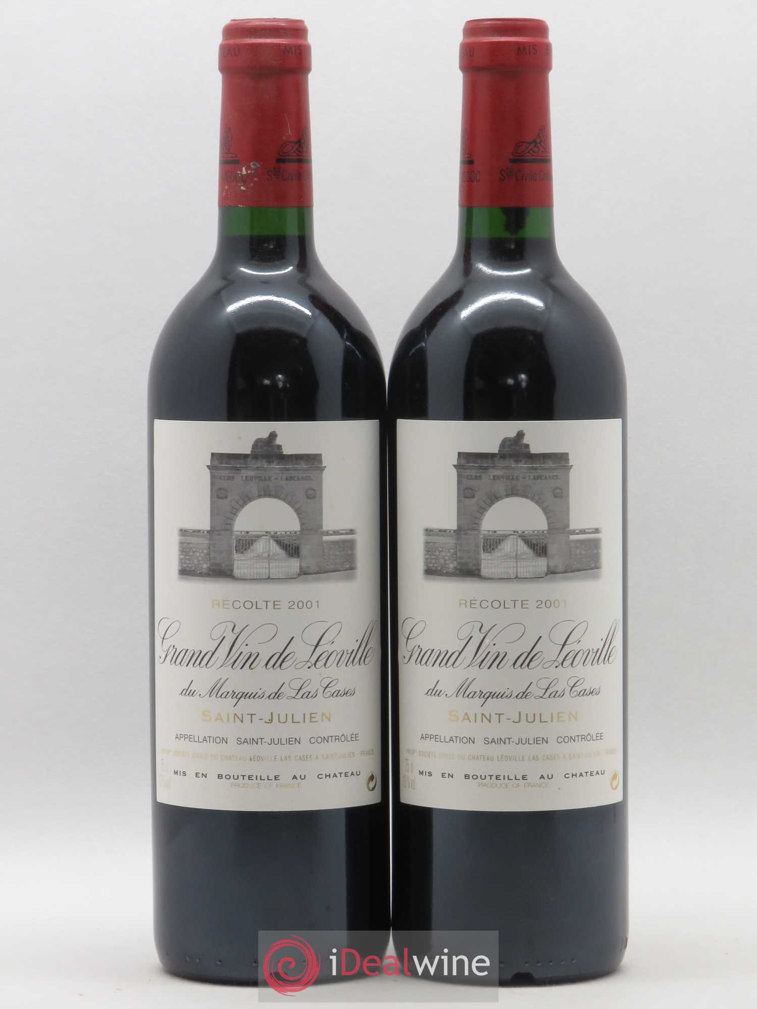 Château Léoville Las Cases 2ème Grand Cru Classé 2001 - Lot de 2 bouteilles - 0