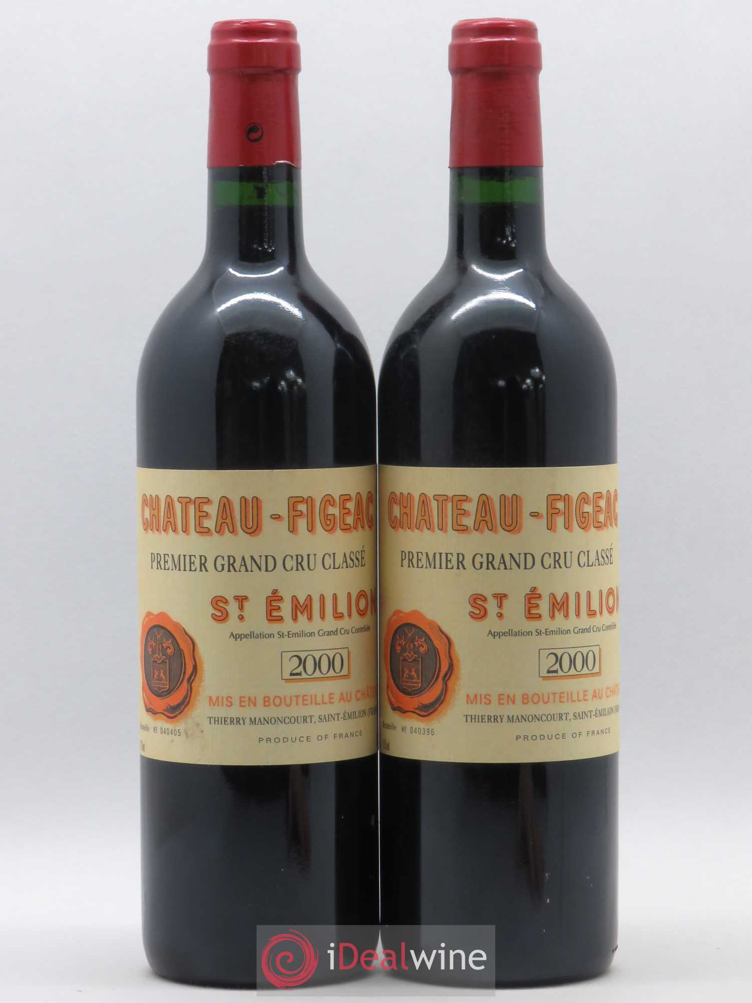Château Figeac 1er Grand Cru Classé A 2000 - Lot de 2 bouteilles - 0