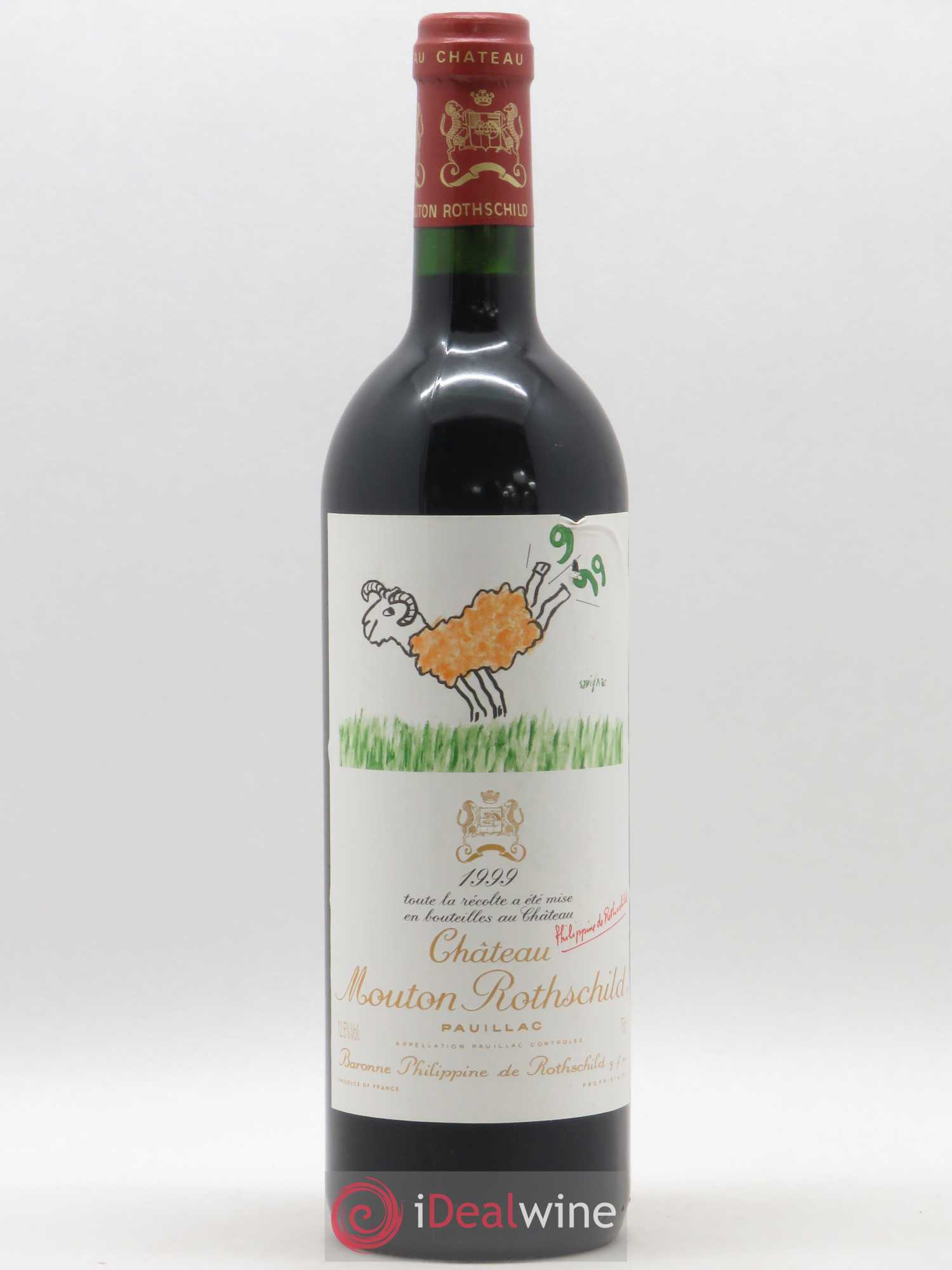 Château Mouton Rothschild 1er Grand Cru Classé 1999 - Lot de 1 bouteille - 0